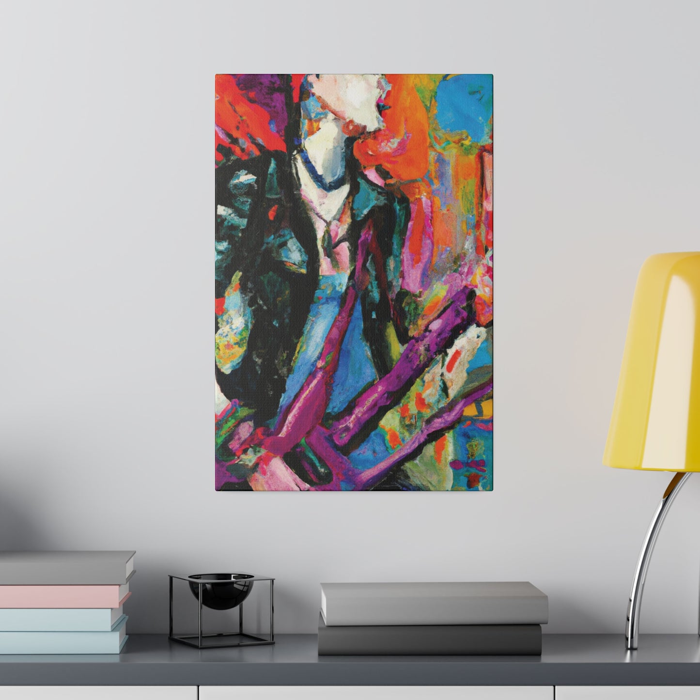 675Y - Rockstar Oil Painting Style Print | Poster | Home Decor | Wall Art | Music Art | Canvas