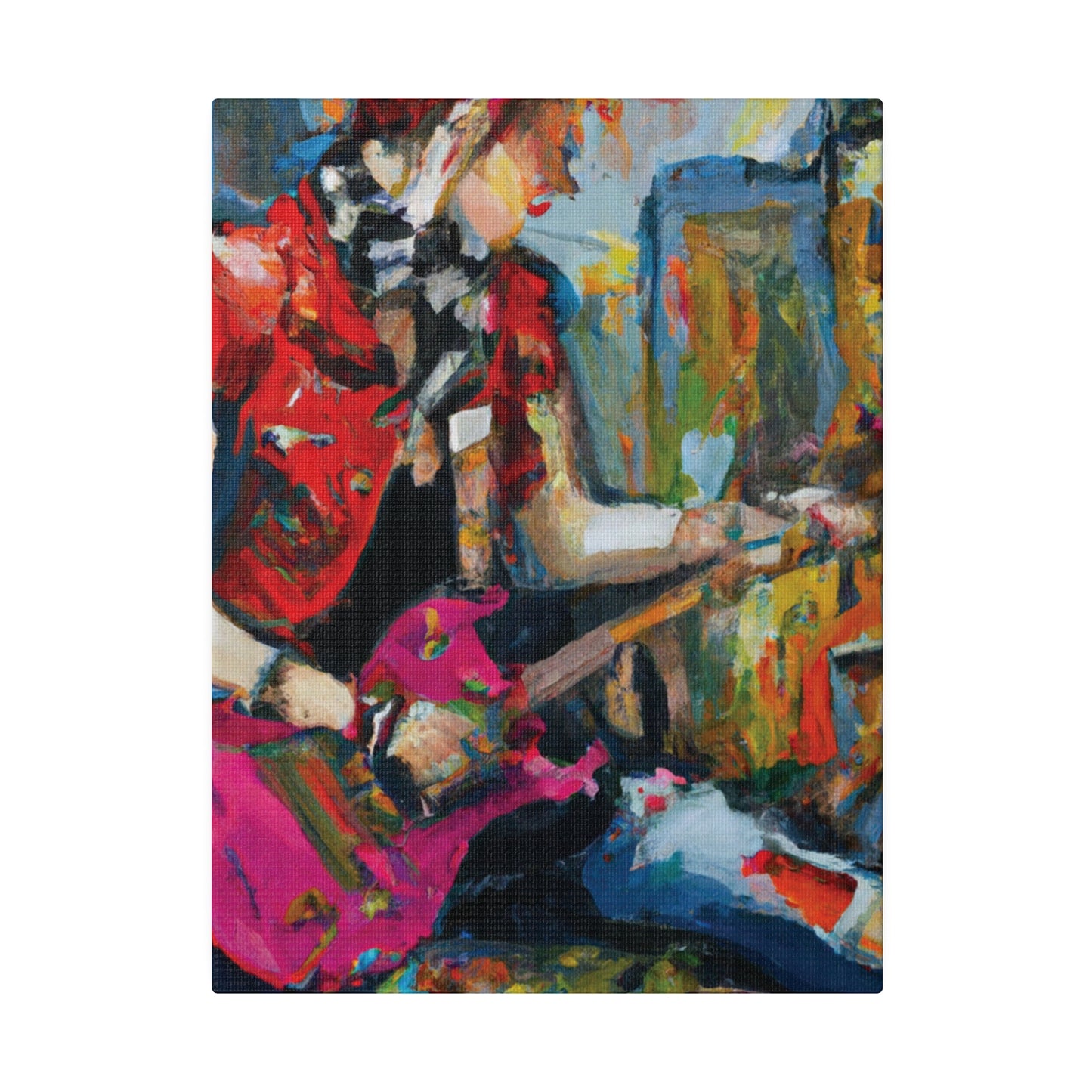 9666G - Rockstar Oil Painting Style Print | Poster | Home Decor | Wall Art | Music Art | Canvas