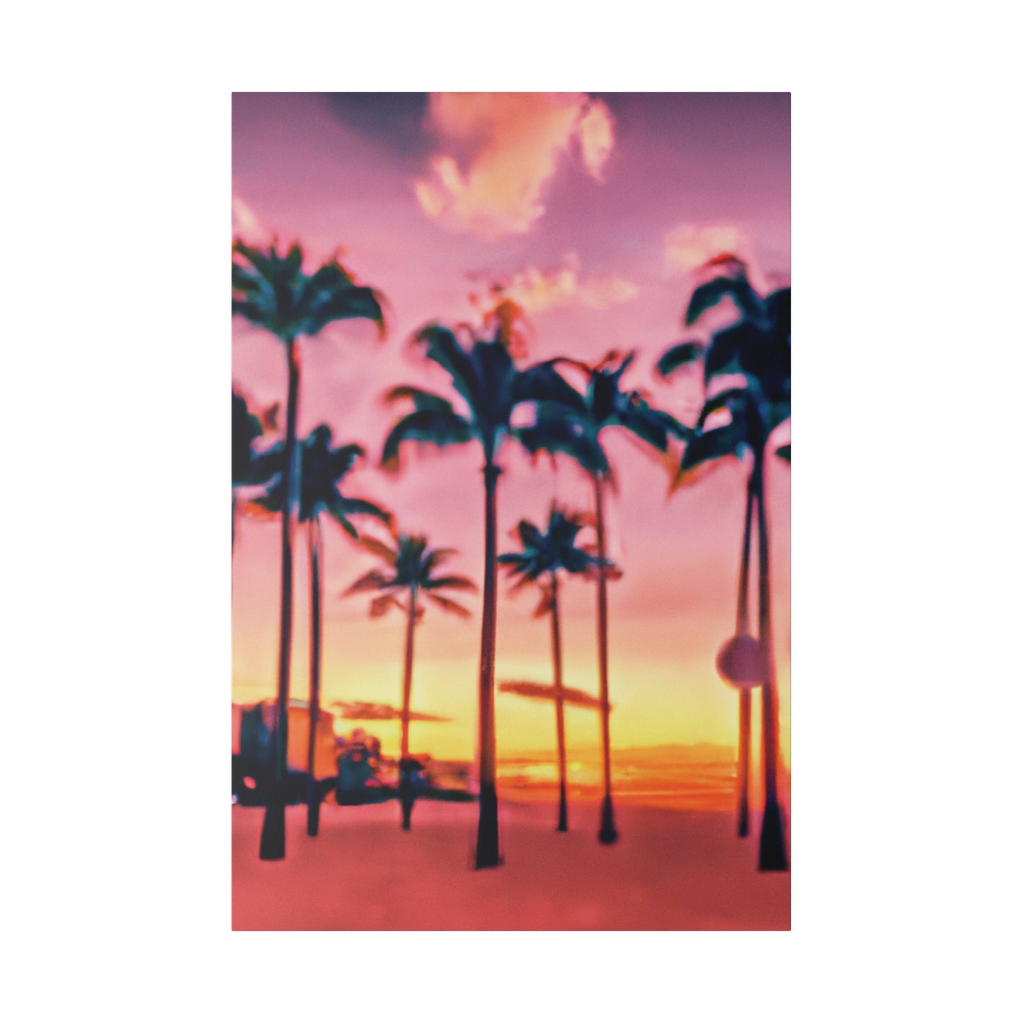 8183G - Miami Beach Sunset Painting Print | Miami | Beach | Sunset | Poster | Home Decor | Wall Art | Canvas