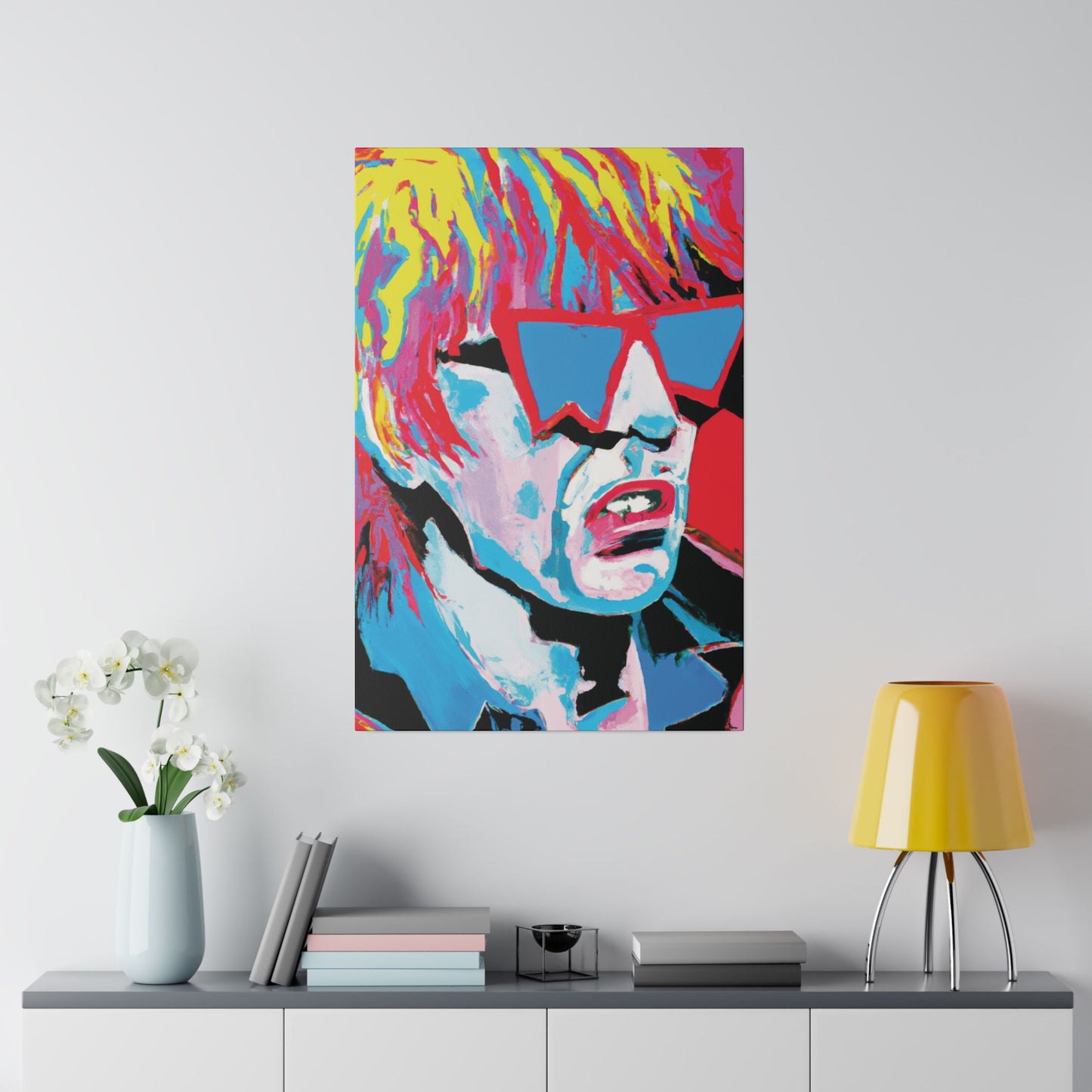 8517X - Rockstar Painting Print | Face | Abstract | Poster | Home Decor | Wall Art | Music Art | Canvas