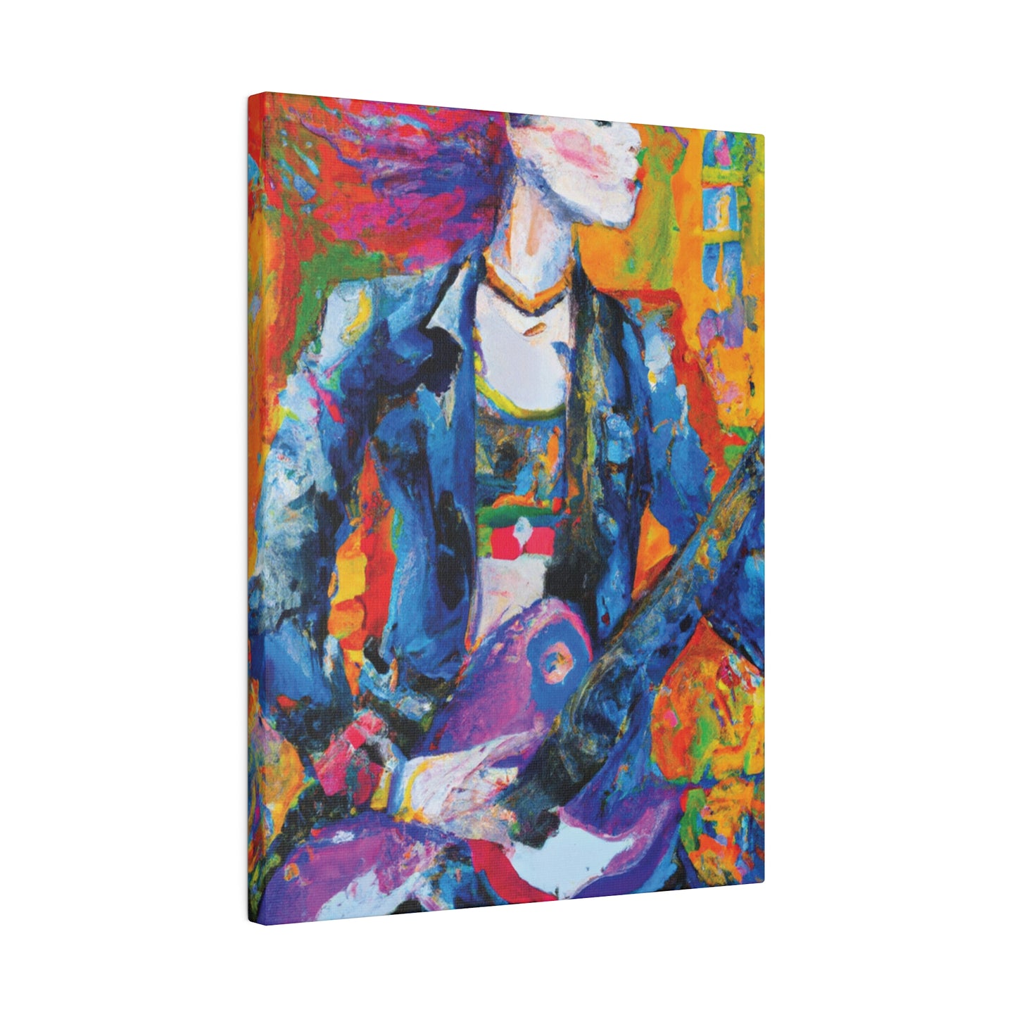 8135R - Rockstar Oil Painting Style Print | Poster | Home Decor | Wall Art | Music Art | Canvas