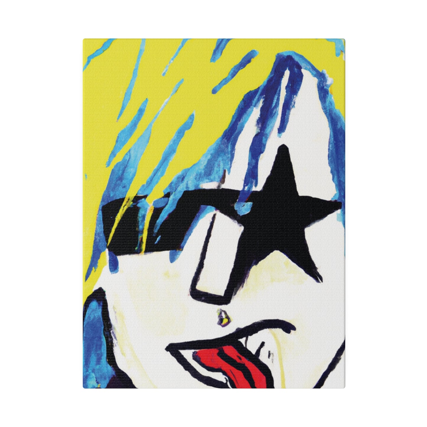 8584V - Rockstar Painting Print | Face | Abstract | Poster | Home Decor | Wall Art | Music Art | Canvas