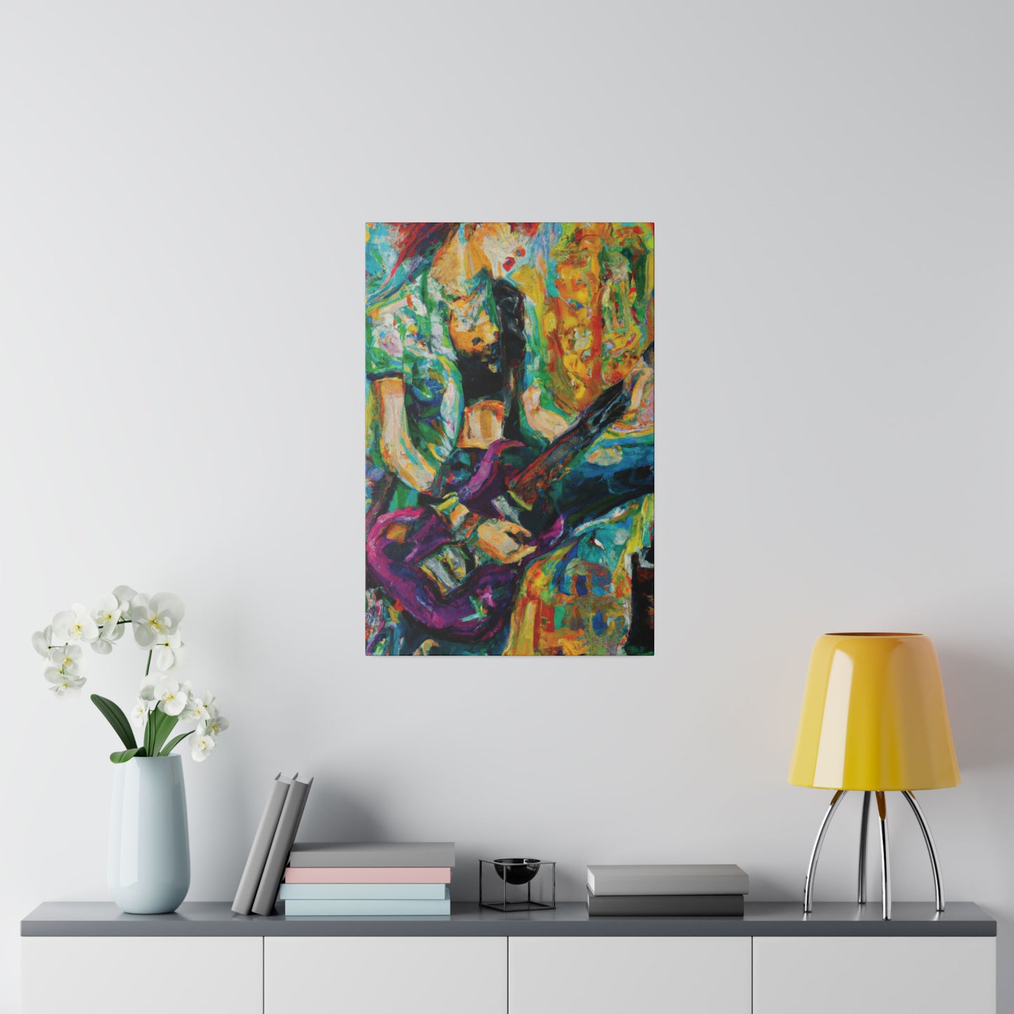 7362Z - Rockstar Oil Painting Style Print | Poster | Home Decor | Wall Art | Music Art | Canvas