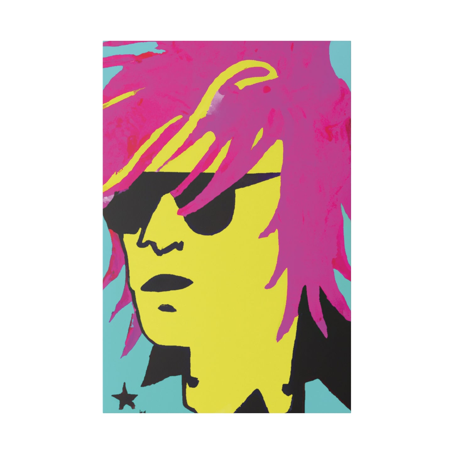 7462L - Rockstar Painting Print | Face | Abstract | Poster | Home Decor | Wall Art | Music Art | Canvas