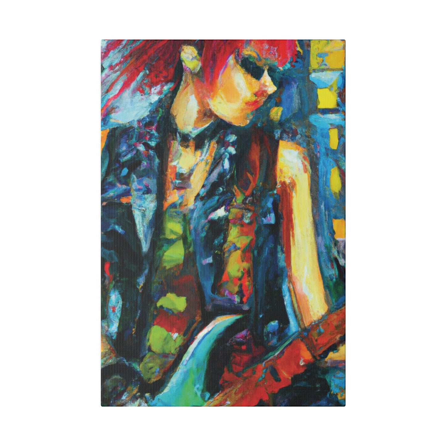 8541R - Rockstar Oil Painting Style Print | Poster | Home Decor | Wall Art | Music Art | Canvas