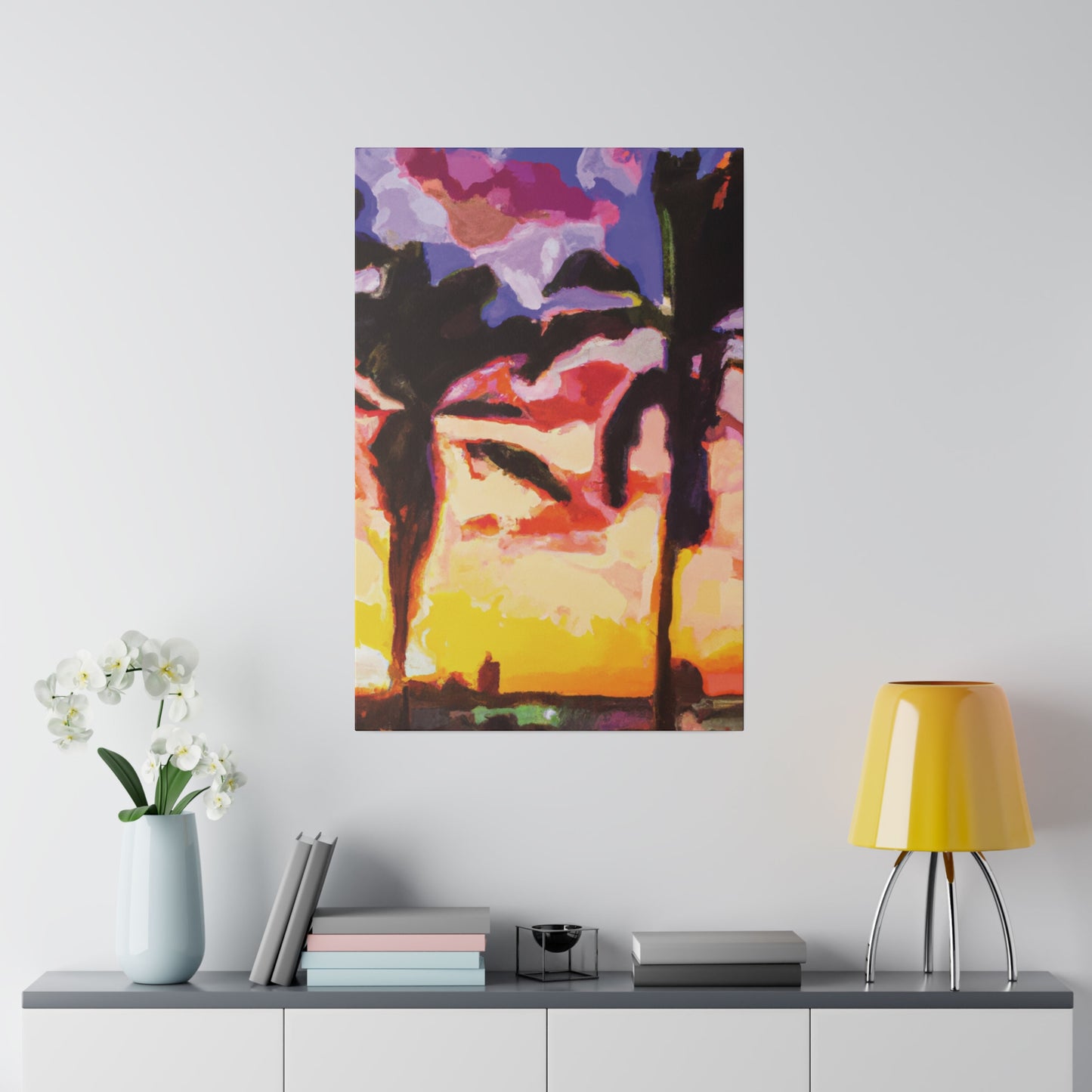 1138H - Miami Beach Sunset Painting Print | Miami | Beach | Sunset | Poster | Home Decor | Wall Art | Canvas