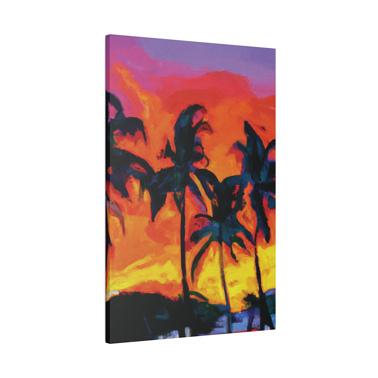 7487R - Miami Beach Sunset Painting Print | Miami | Beach | Sunset | Poster | Home Decor | Wall Art | Canvas