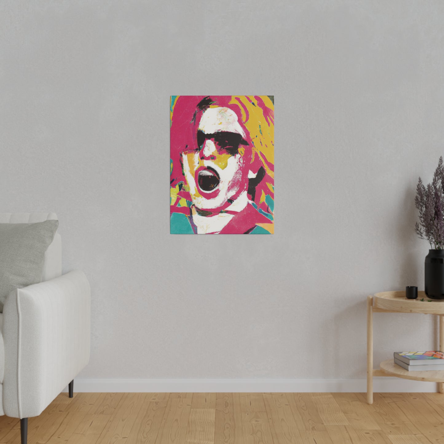 9342P - Rockstar Painting Print | Face | Abstract | Poster | Home Decor | Wall Art | Music Art | Canvas