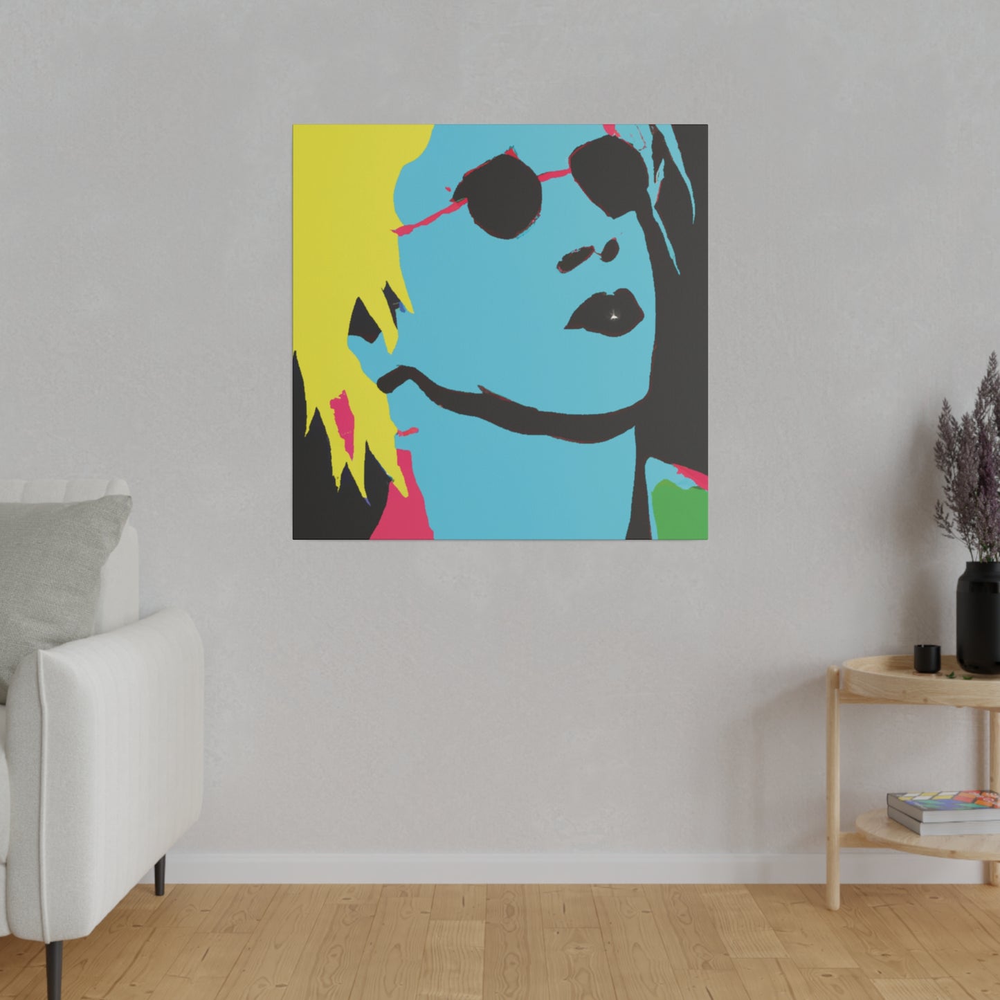 7179A - Rockstar Painting Print | Face | Abstract | Poster | Home Decor | Wall Art | Music Art | Canvas