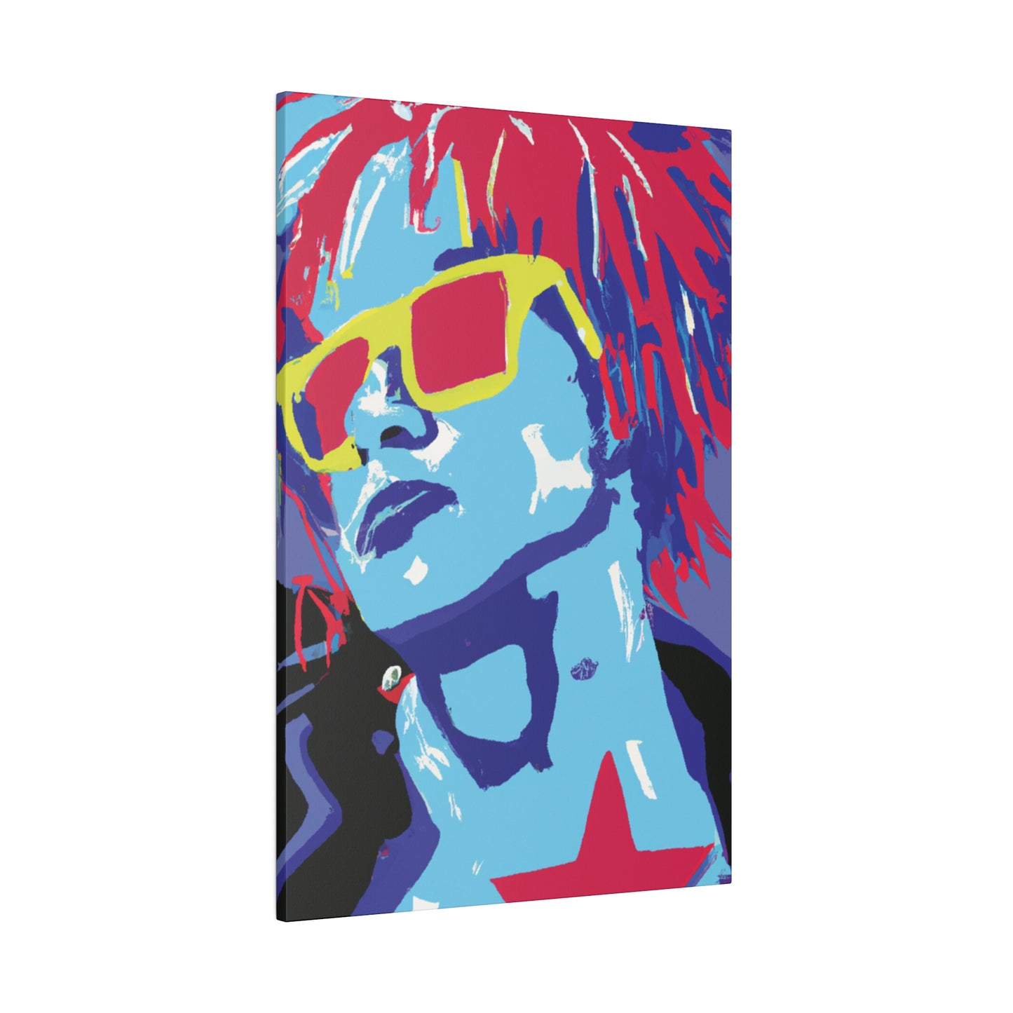 8377T - Rockstar Painting Print | Face | Abstract | Poster | Home Decor | Wall Art | Music Art | Canvas