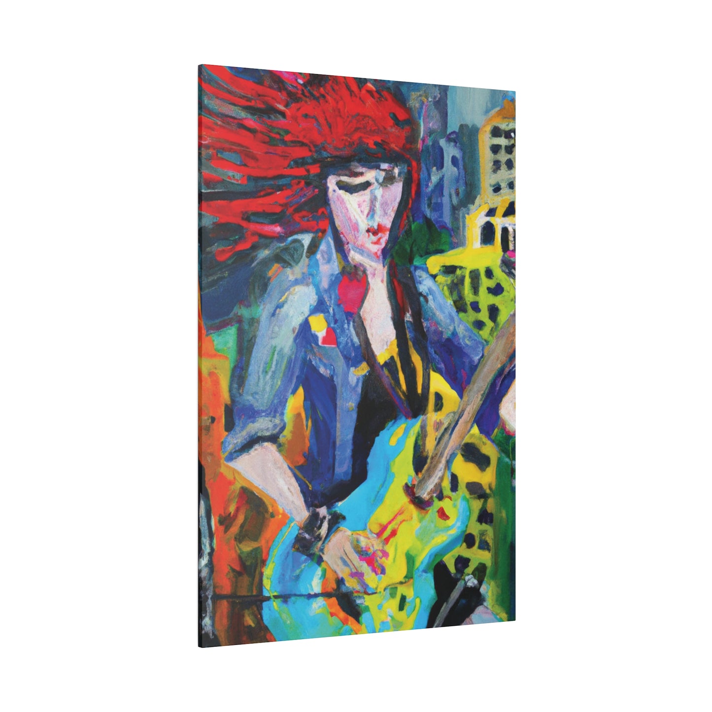 5084Q - Rockstar Oil Painting Style Print | Poster | Home Decor | Wall Art | Music Art | Canvas