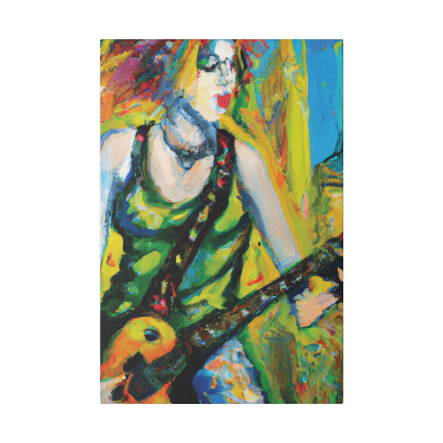 4713C - Rockstar Oil Painting Style Print | Poster | Home Decor | Wall Art | Music Art | Canvas