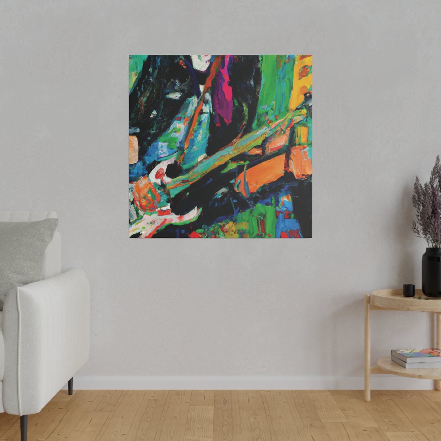 6595X - Rockstar Oil Painting Style Print | Poster | Home Decor | Wall Art | Music Art | Canvas