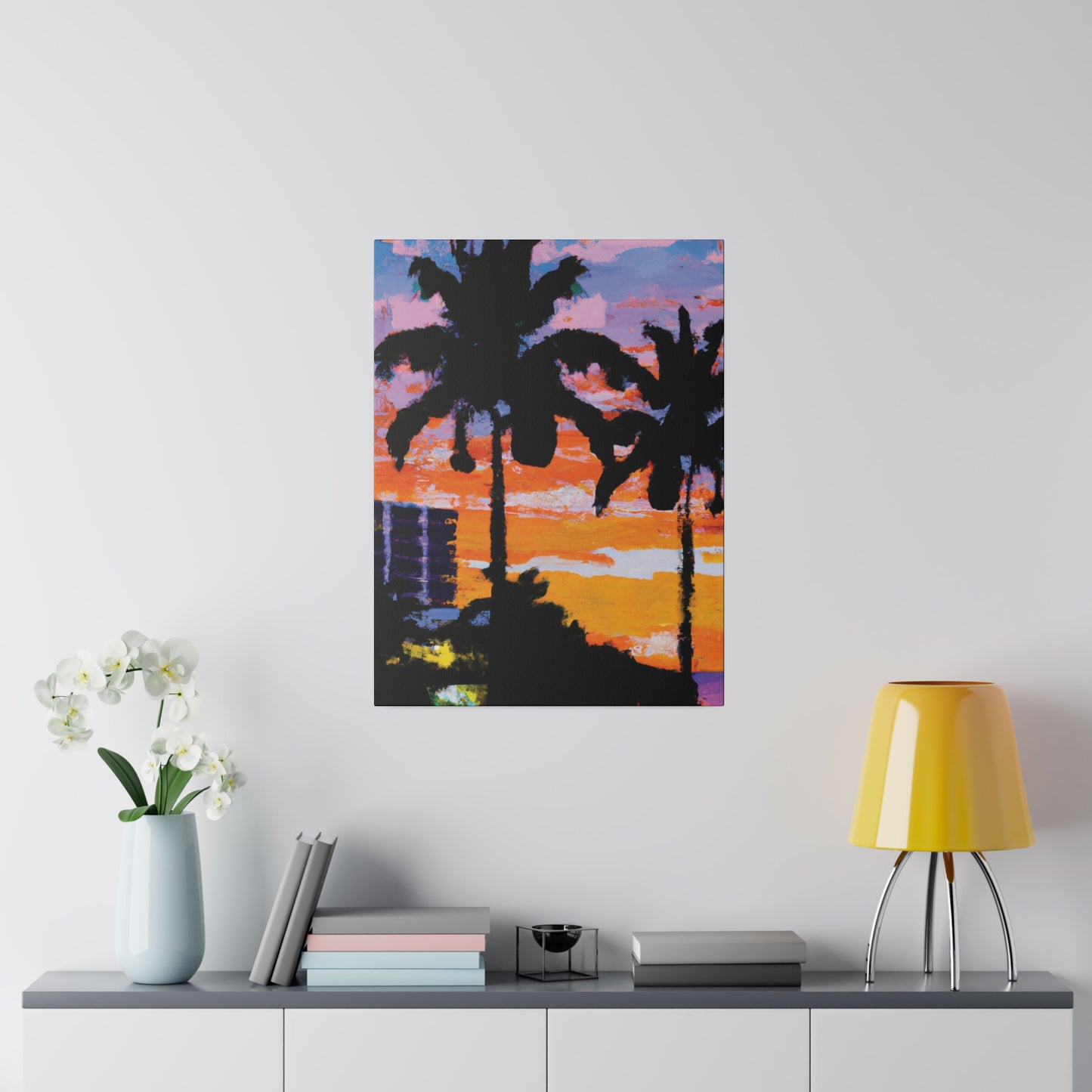 4756G - Miami Beach Sunset Painting Print | Miami | Beach | Sunset | Poster | Home Decor | Wall Art | Canvas