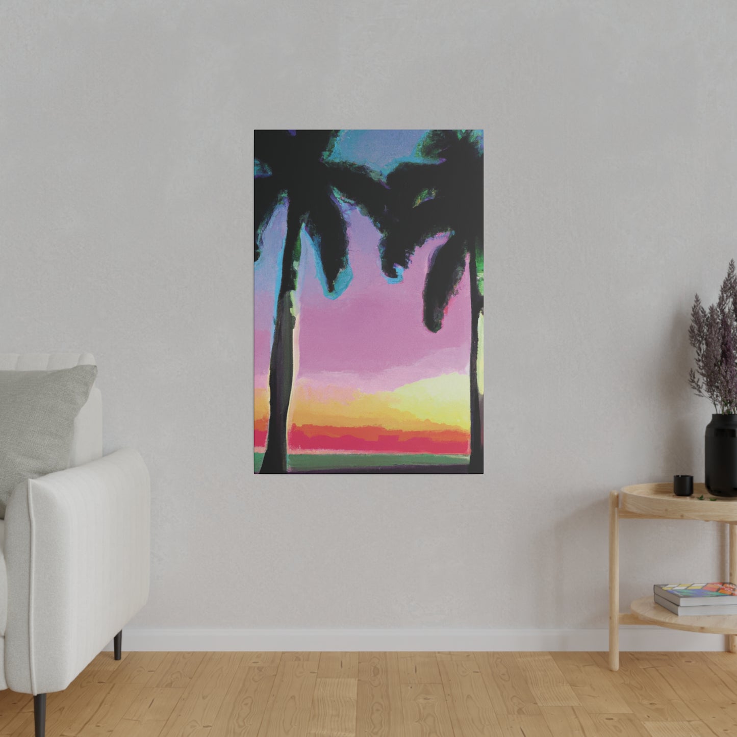 8491N - Miami Beach Sunset Painting Print | Miami | Beach | Sunset | Poster | Home Decor | Wall Art | Canvas