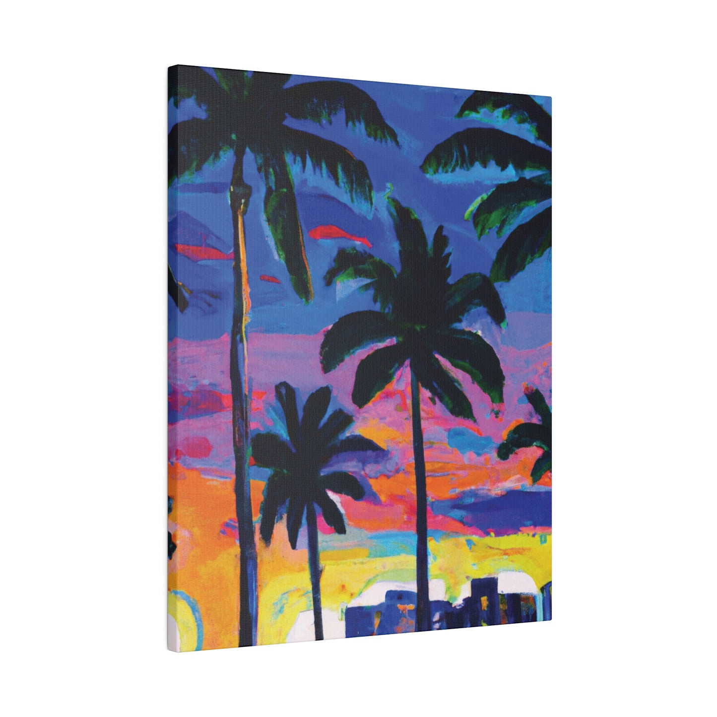 4621L - Miami Beach Sunset Painting Print | Miami | Beach | Sunset | Poster | Home Decor | Wall Art | Canvas