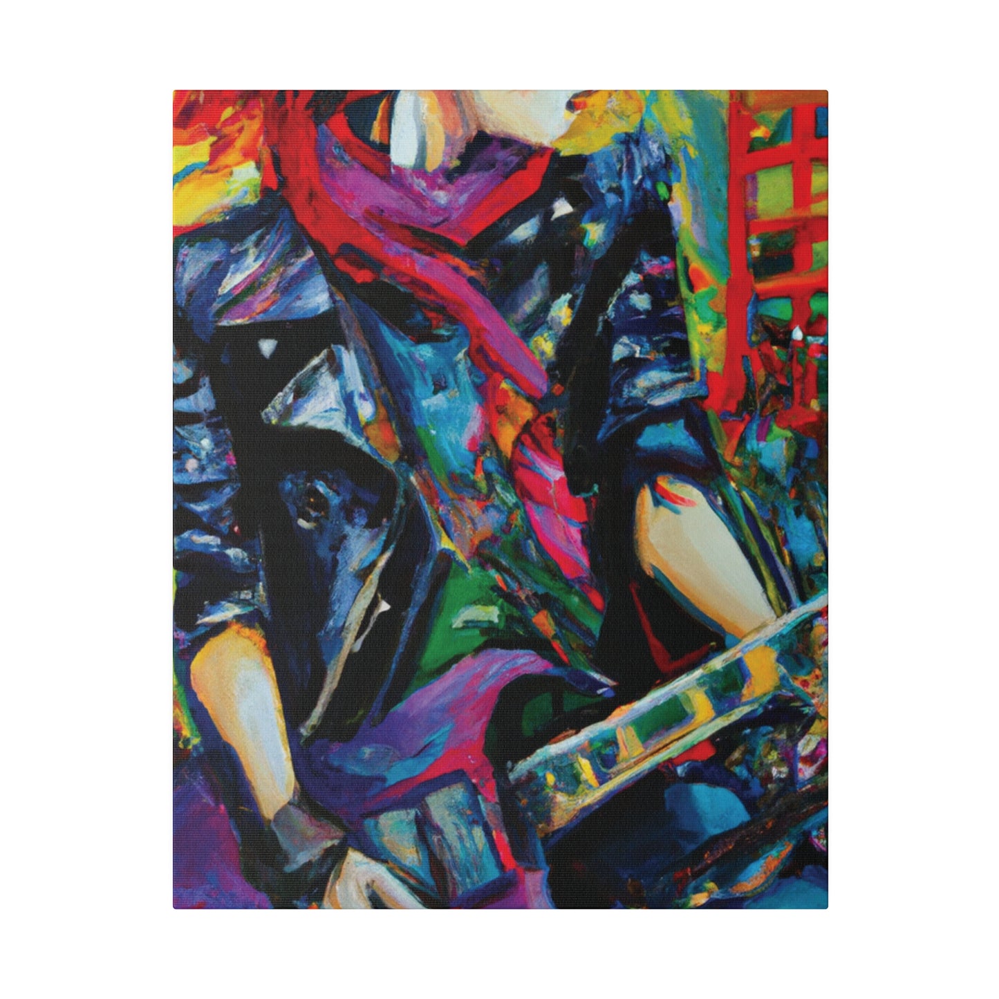 9413L - Rockstar Oil Painting Style Print | Poster | Home Decor | Wall Art | Music Art | Canvas
