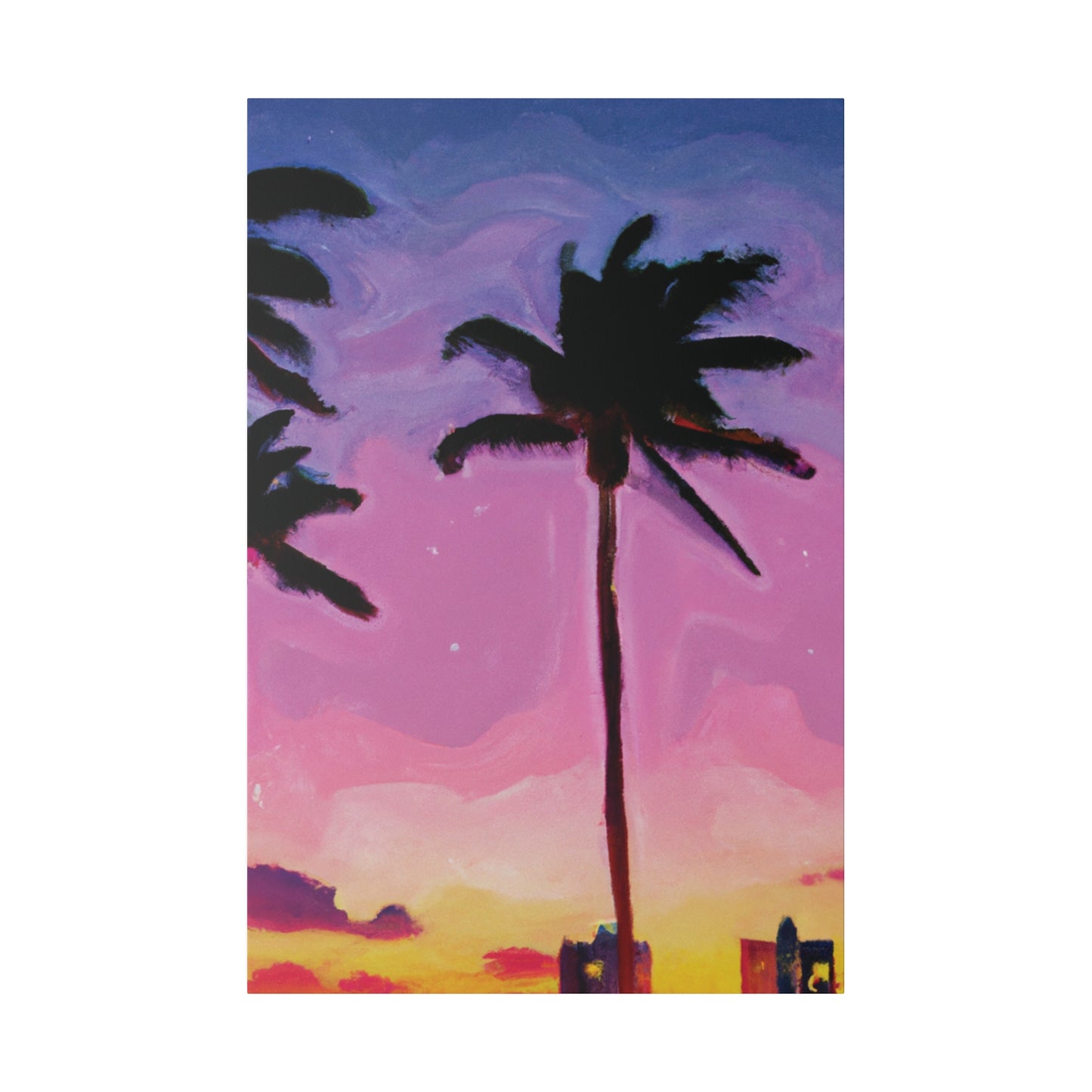 7801Y - Miami Beach Sunset Painting Print | Miami | Beach | Sunset | Poster | Home Decor | Wall Art | Canvas