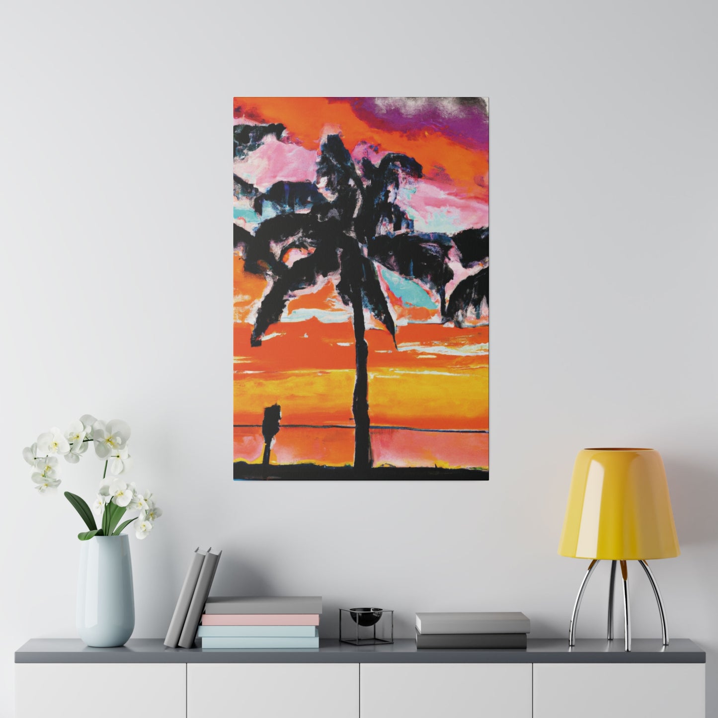 8371S - Miami Beach Sunset Painting Print | Miami | Beach | Sunset | Poster | Home Decor | Wall Art | Canvas