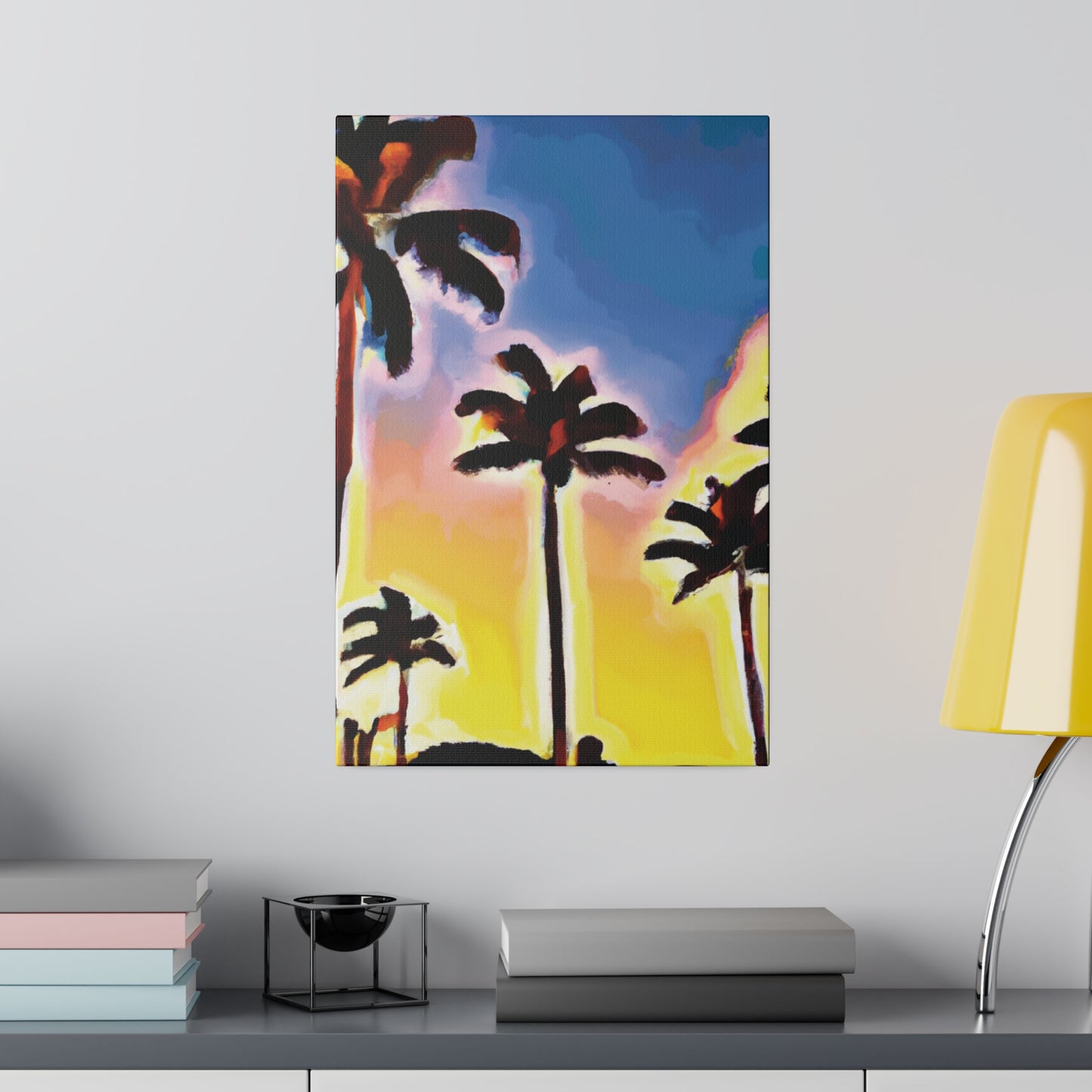 3437Q - Miami Beach Sunset Painting Print | Miami | Beach | Sunset | Poster | Home Decor | Wall Art | Canvas