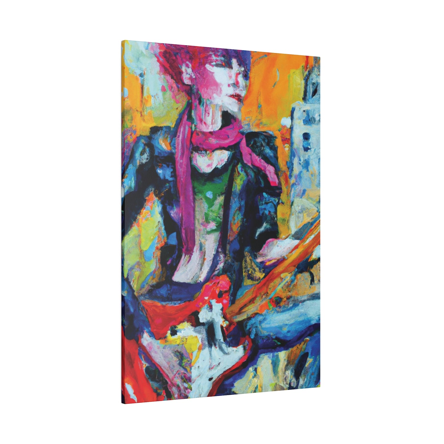 2736R - Rockstar Oil Painting Style Print | Poster | Home Decor | Wall Art | Music Art | Canvas