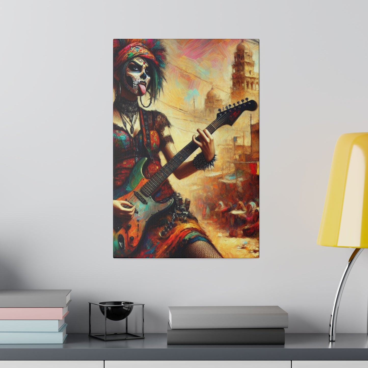 3752F - Rockstar Oil Painting Style Print | Poster | Home Decor | Wall Art | Music Art | Canvas