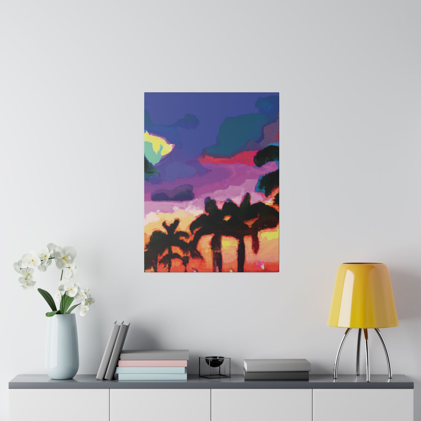 2520H - Miami Beach Sunset Painting Print | Miami | Beach | Sunset | Poster | Home Decor | Wall Art | Canvas