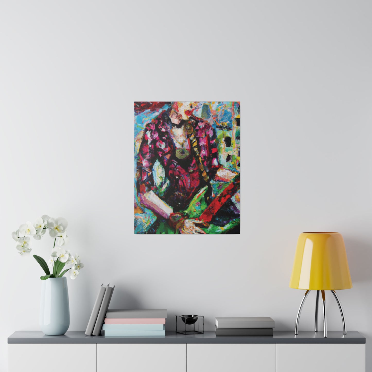 9453F - Rockstar Oil Painting Style Print | Poster | Home Decor | Wall Art | Music Art | Canvas