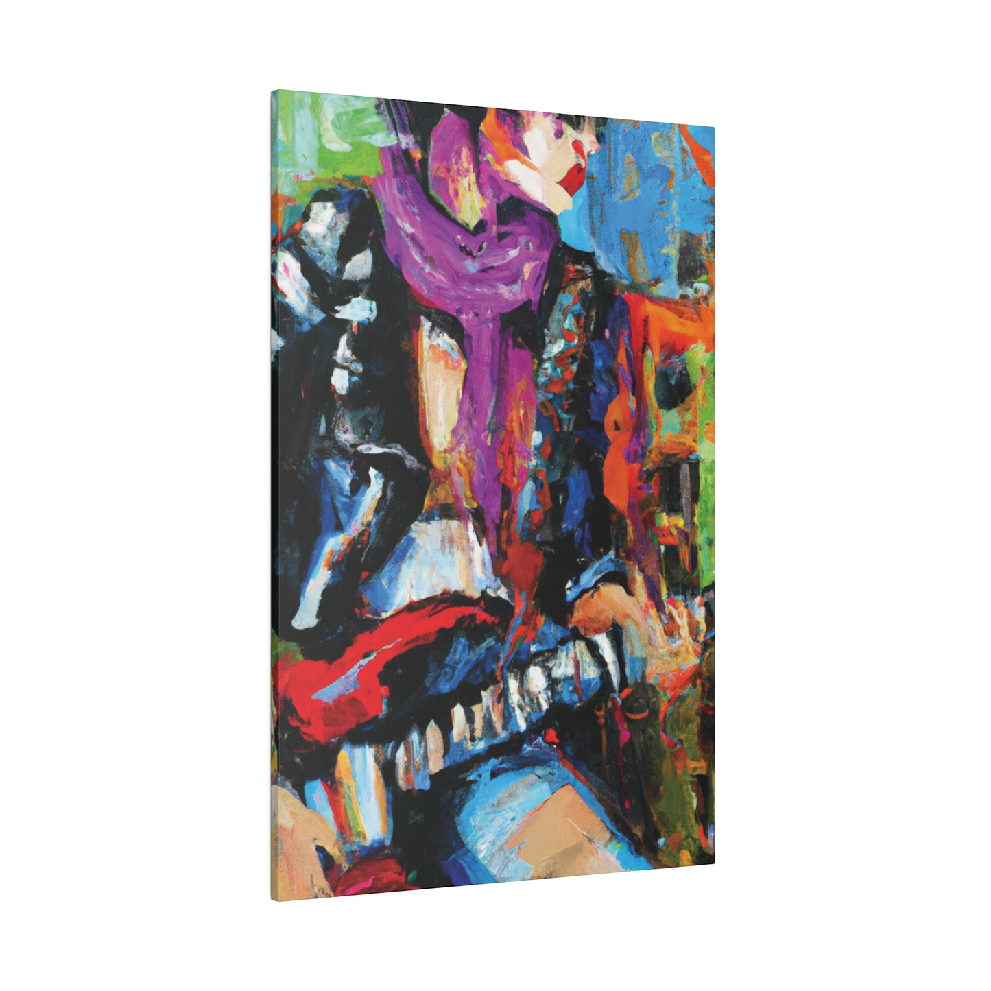 6696F - Rockstar Oil Painting Style Print | Poster | Home Decor | Wall Art | Music Art | Canvas