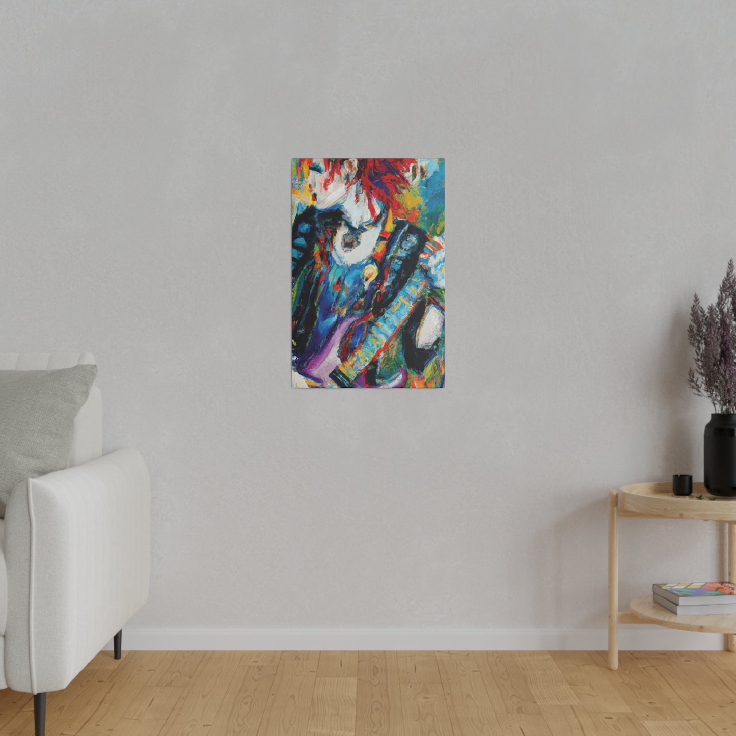 7458A - Rockstar Oil Painting Style Print | Poster | Home Decor | Wall Art | Music Art | Canvas