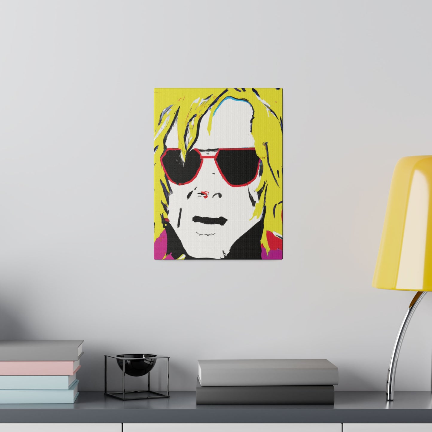 8476J - Rockstar Painting Print | Face | Abstract | Poster | Home Decor | Wall Art | Music Art | Canvas