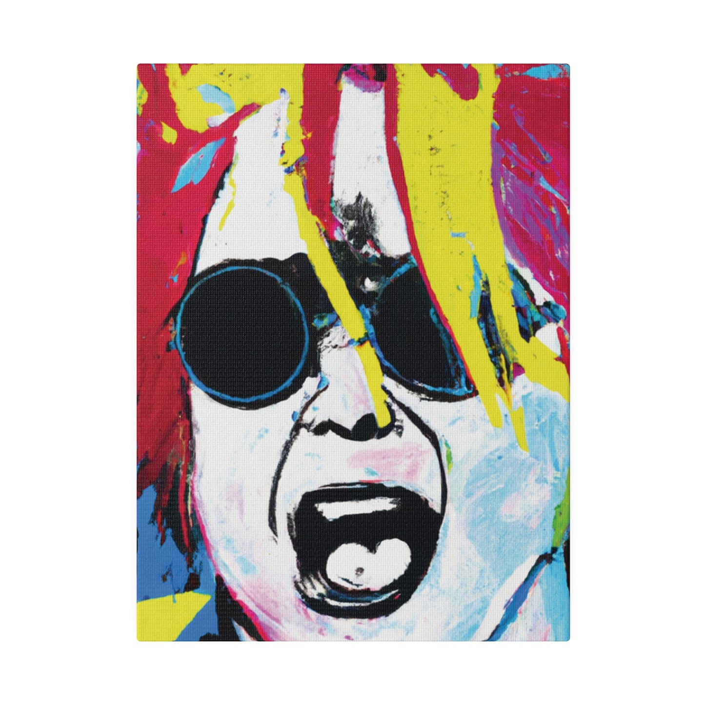 9456X - Rockstar Painting Print | Face | Abstract | Poster | Home Decor | Wall Art | Music Art | Canvas