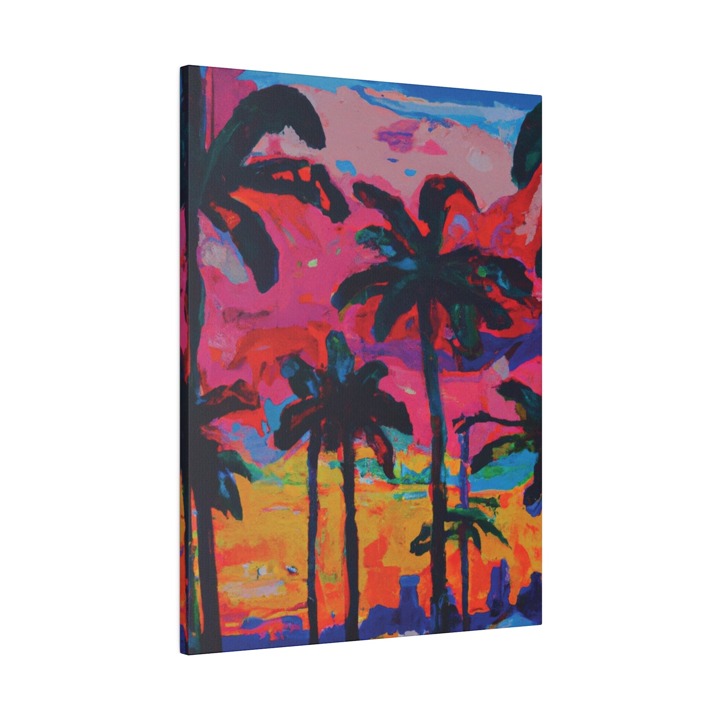 2821A - Miami Beach Sunset Painting Print | Miami | Beach | Sunset | Poster | Home Decor | Wall Art | Canvas