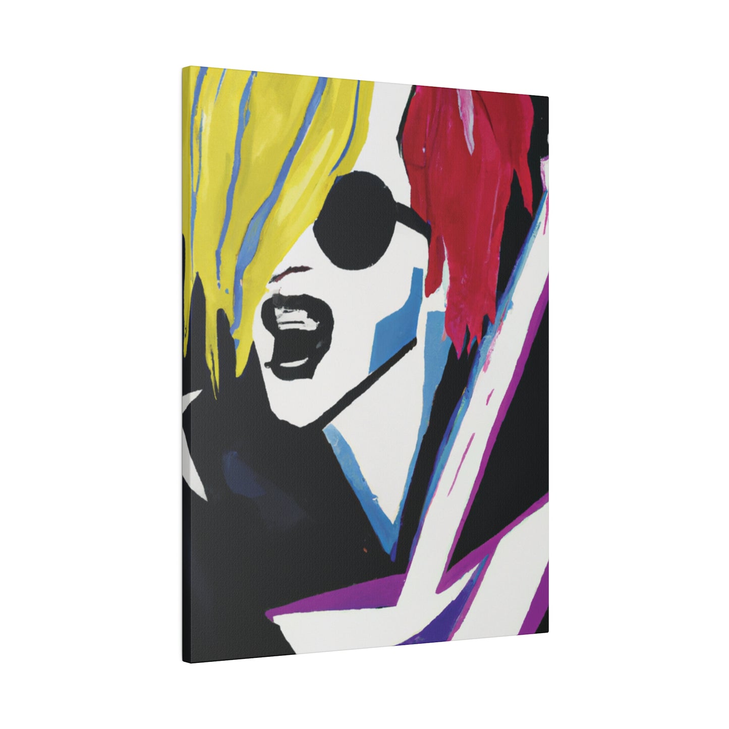 8784F - Rockstar Painting Print | Face | Abstract | Poster | Home Decor | Wall Art | Music Art | Canvas