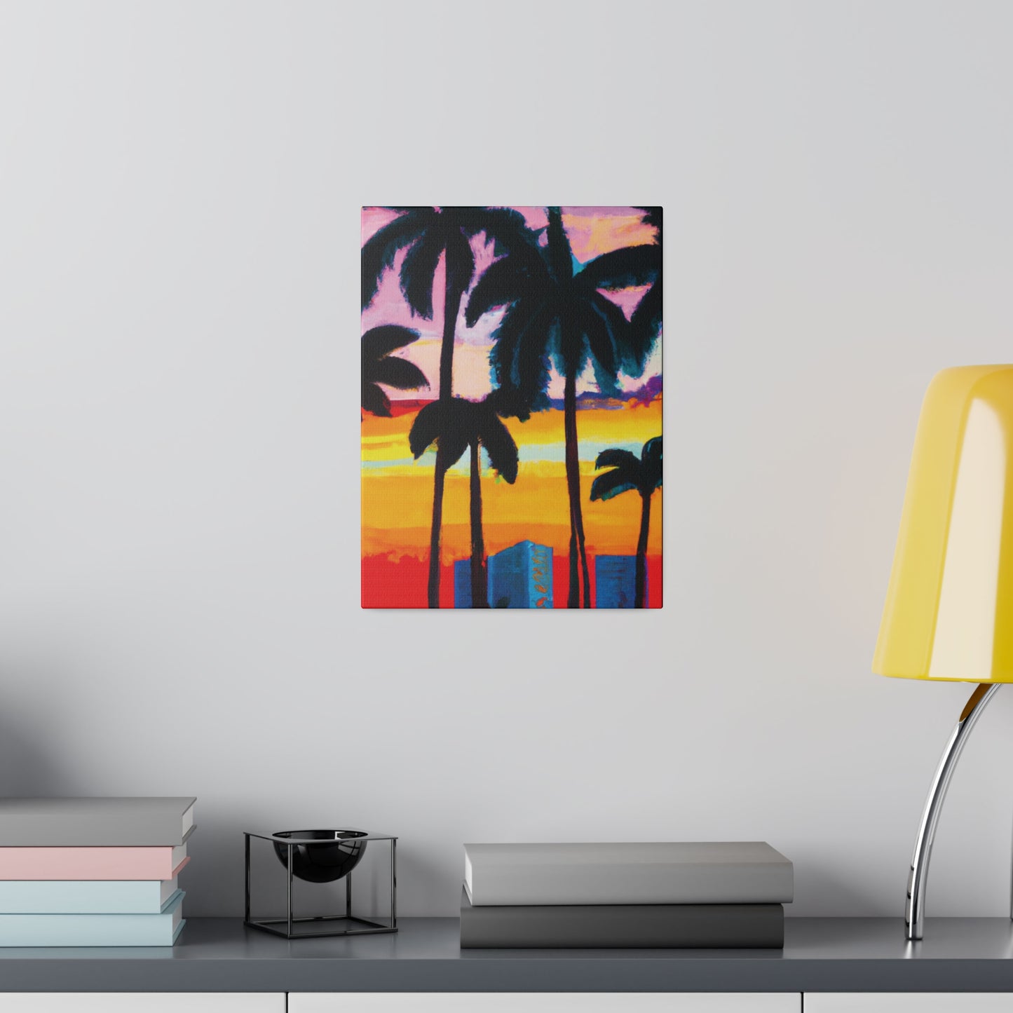 6891Y - Miami Beach Sunset Painting Print | Miami | Beach | Sunset | Poster | Home Decor | Wall Art | Canvas