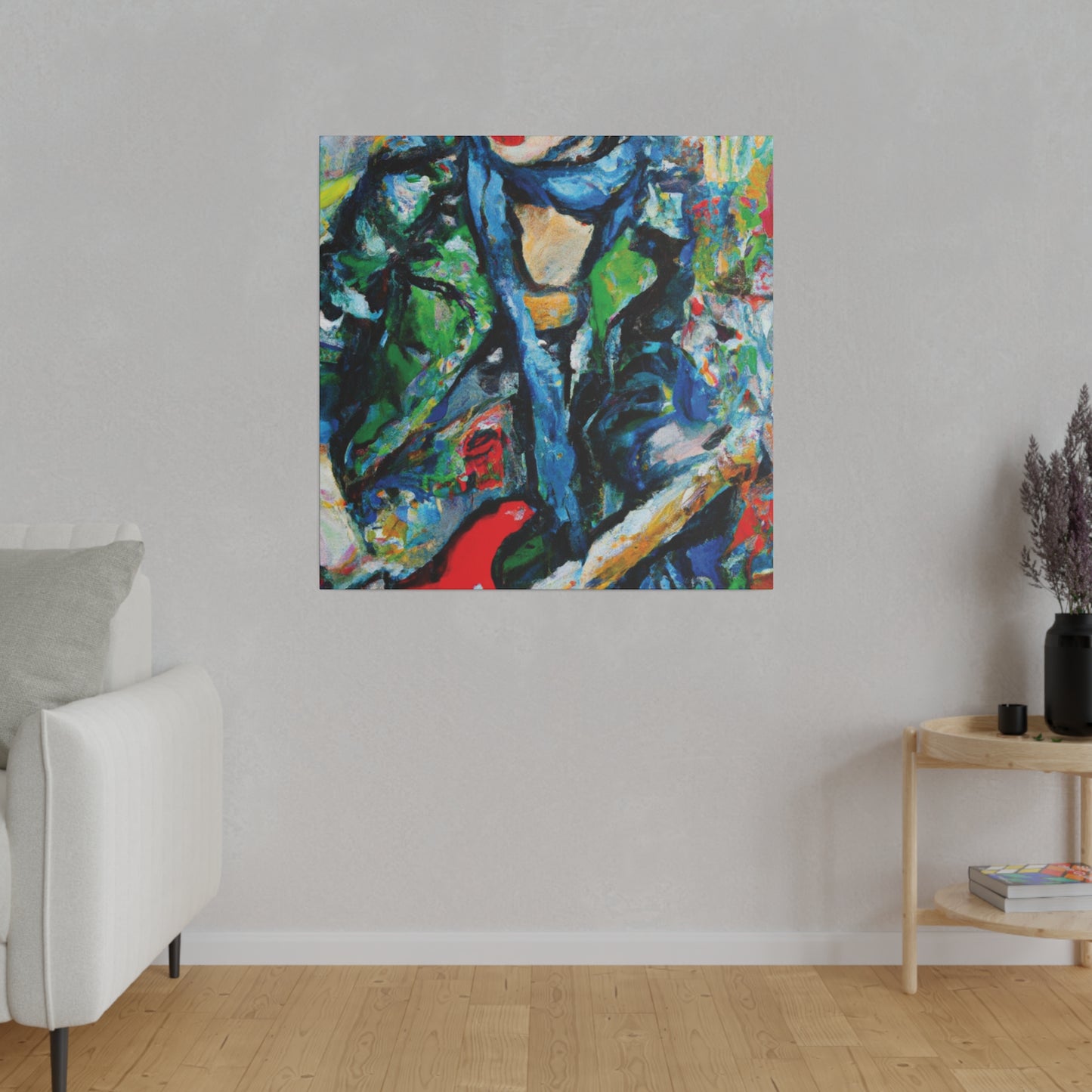 7452C - Rockstar Oil Painting Style Print | Poster | Home Decor | Wall Art | Music Art | Canvas