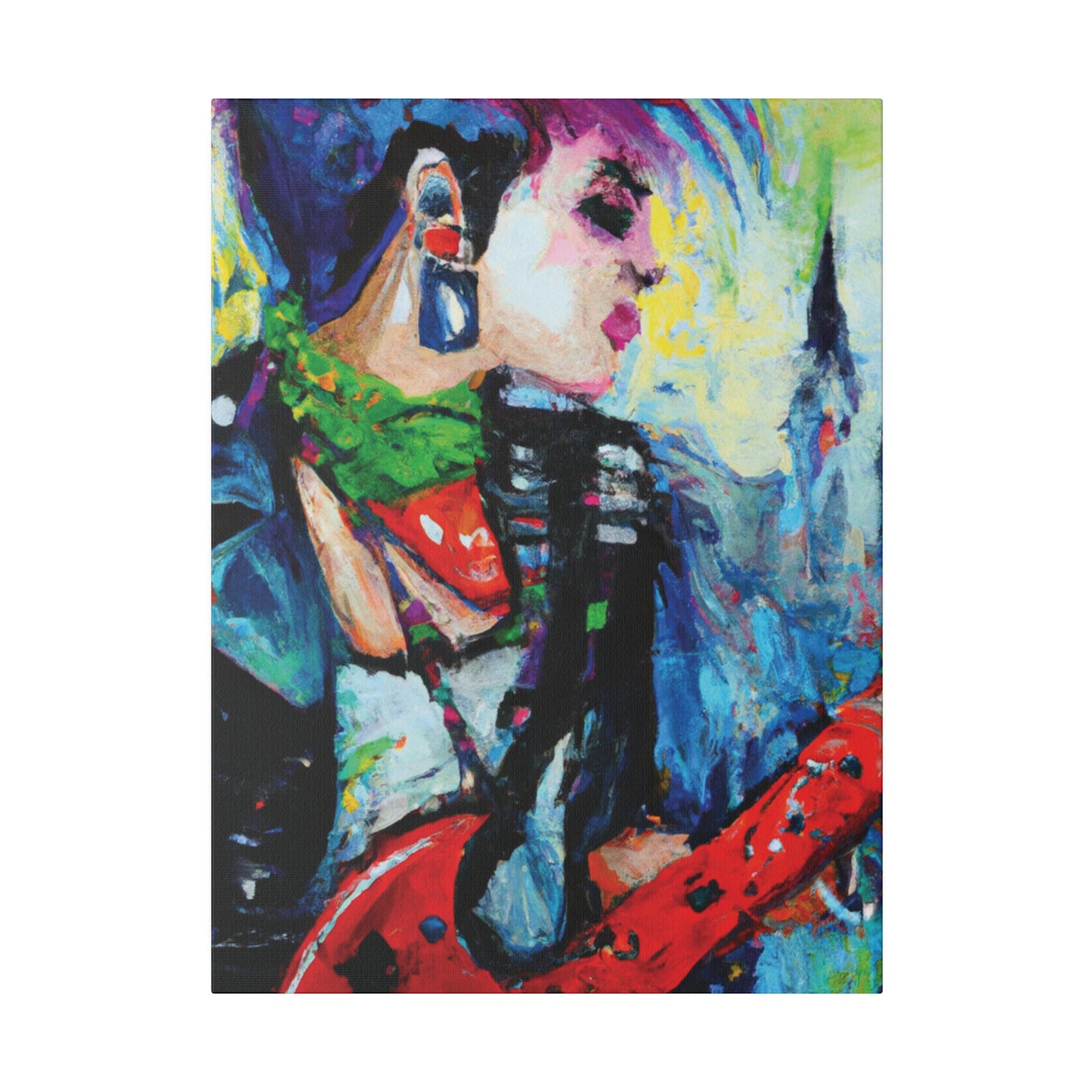 2183C - Rockstar Oil Painting Style Print | Poster | Home Decor | Wall Art | Music Art | Canvas