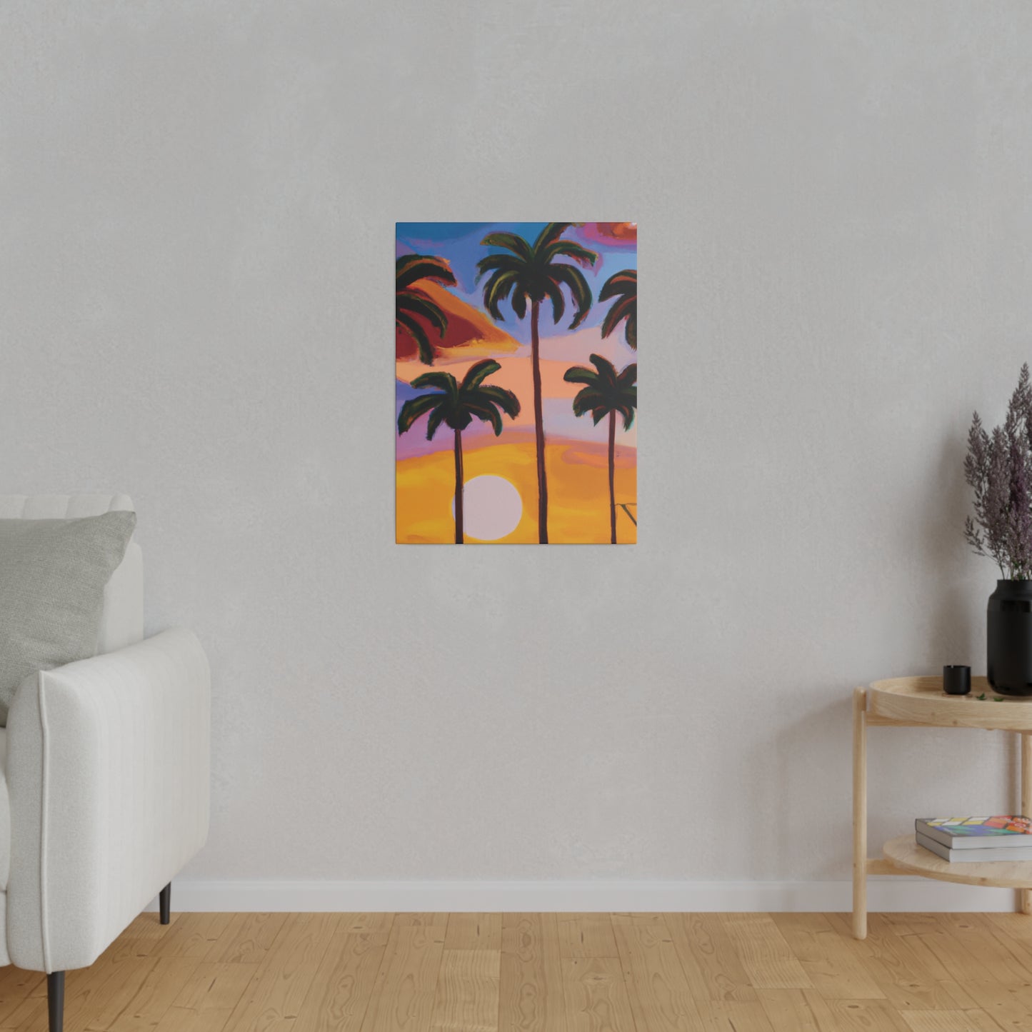 3282K - Miami Beach Sunset Painting Print | Miami | Beach | Sunset | Poster | Home Decor | Wall Art | Canvas