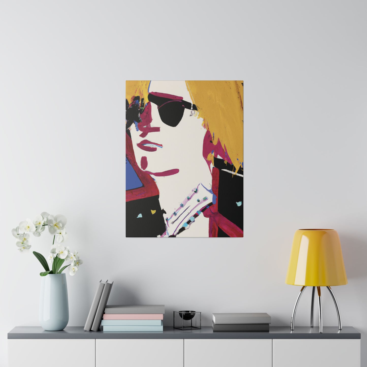 8305A - Rockstar Painting Print | Face | Abstract | Poster | Home Decor | Wall Art | Music Art | Canvas