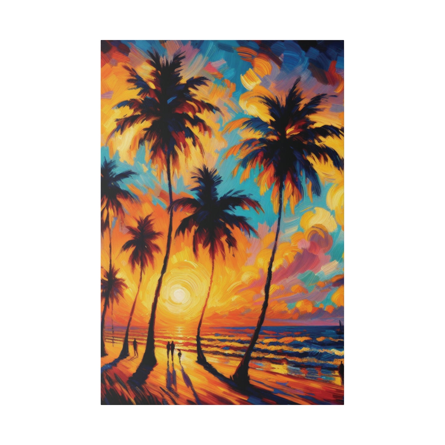 6374J - miami beach art, sunset background, ocean art work, beach art work, sunset designs, miami beach painting, miami beach print