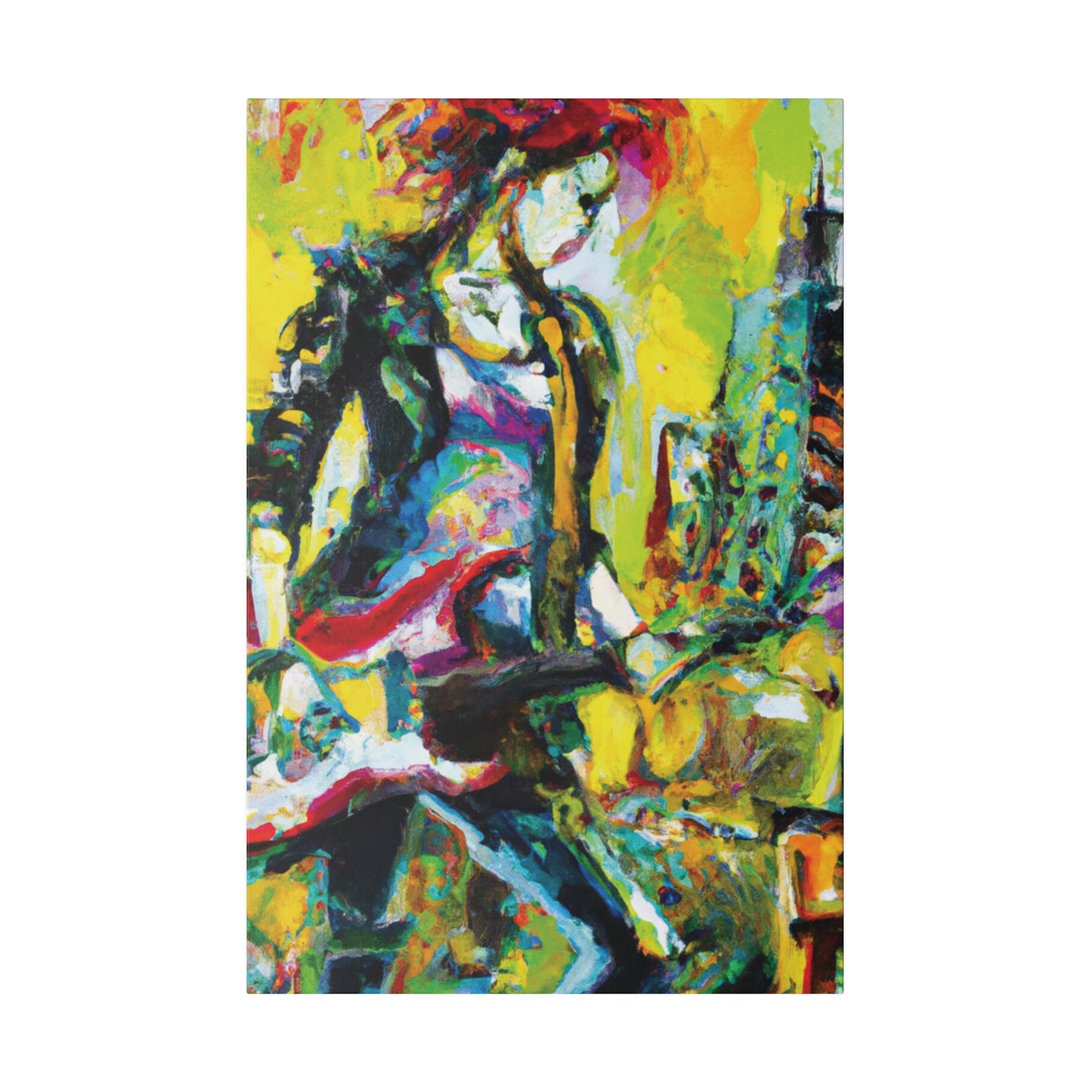 3274Y - Rockstar Oil Painting Style Print | Poster | Home Decor | Wall Art | Music Art | Canvas