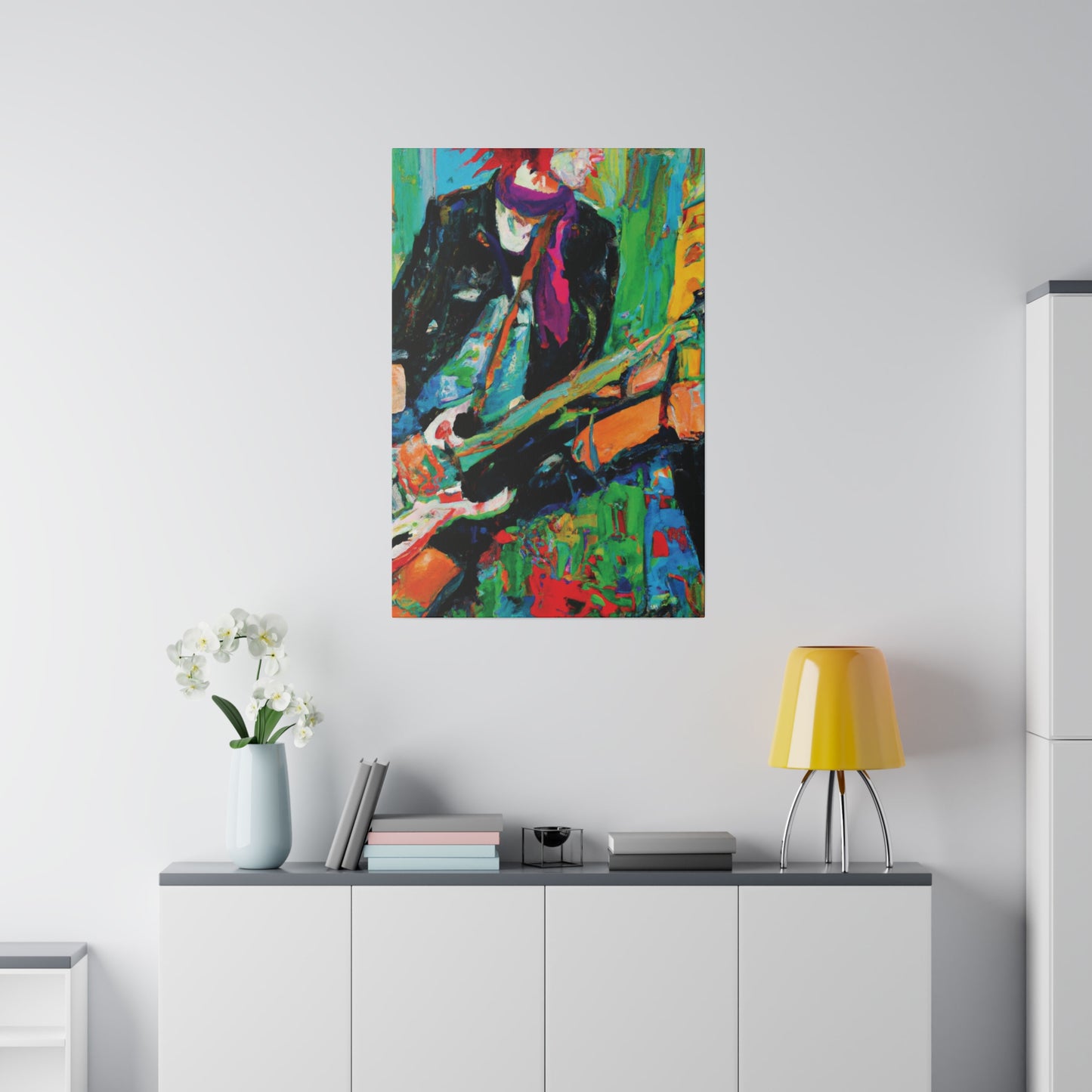 6595X - Rockstar Oil Painting Style Print | Poster | Home Decor | Wall Art | Music Art | Canvas