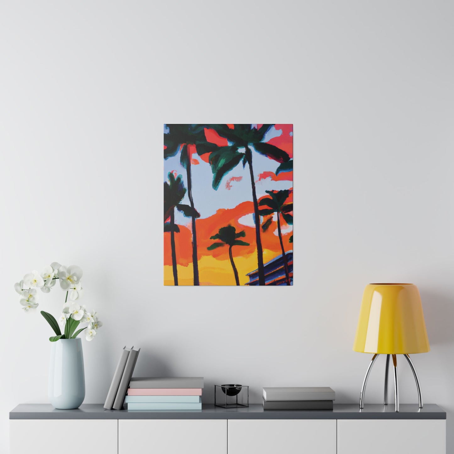 2741Q - Miami Beach Sunset Painting Print | Miami | Beach | Sunset | Poster | Home Decor | Wall Art | Canvas