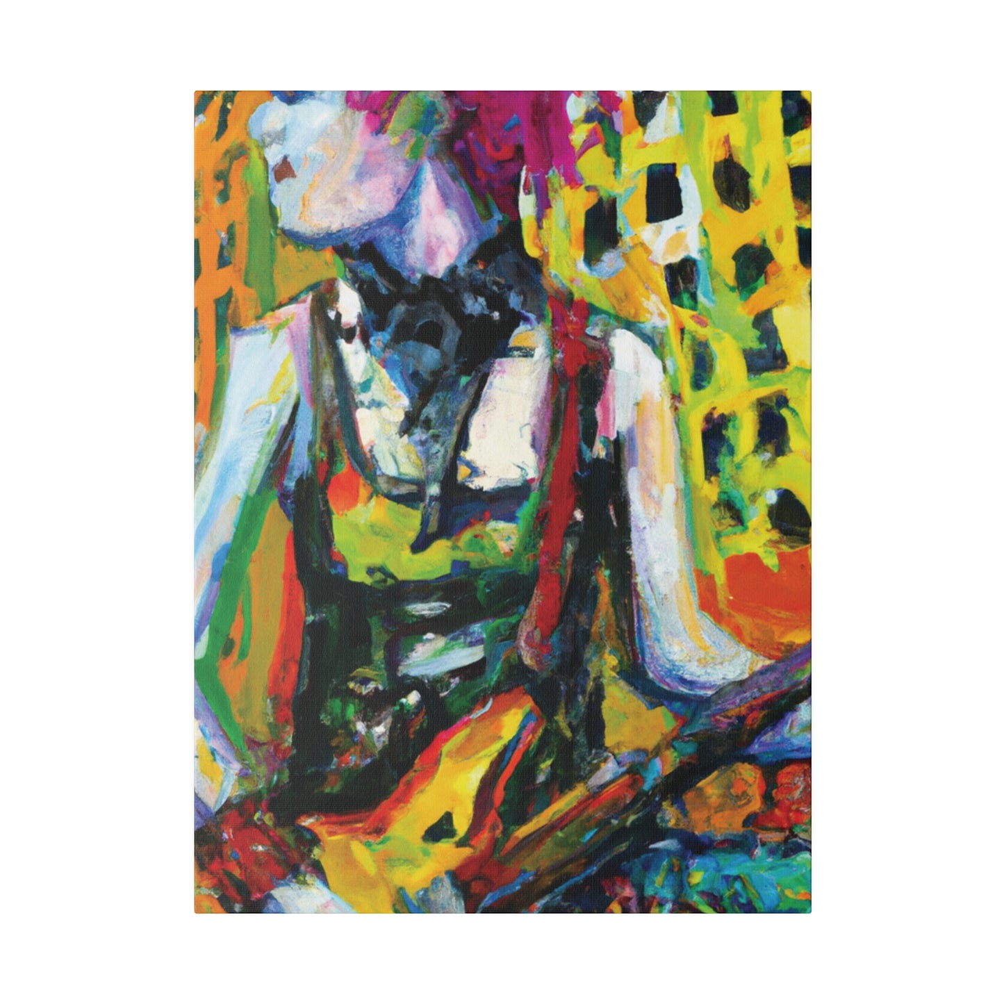 4793Z - Rockstar Oil Painting Style Print | Poster | Home Decor | Wall Art | Music Art | Canvas