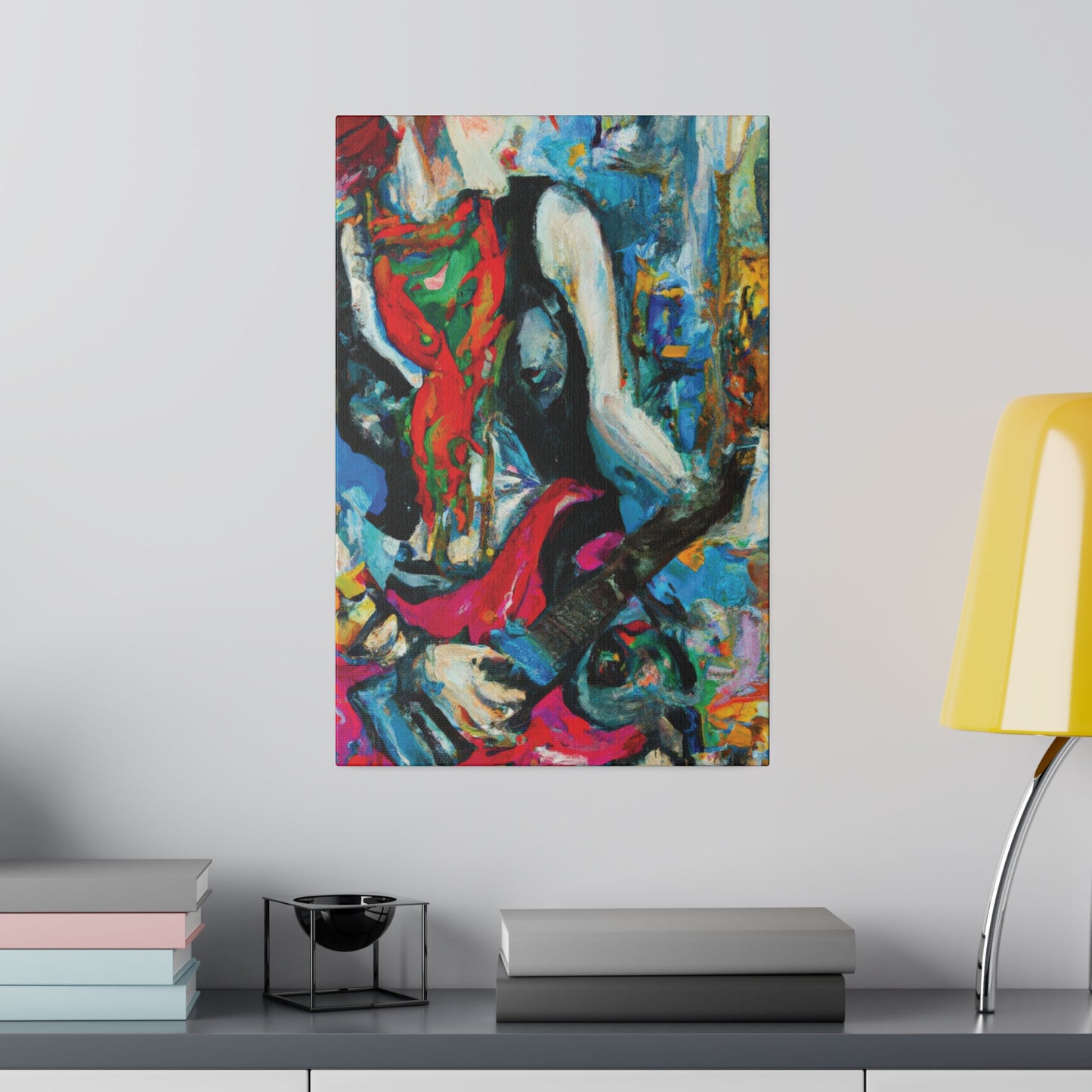 8722E - Rockstar Oil Painting Style Print | Poster | Home Decor | Wall Art | Music Art | Canvas