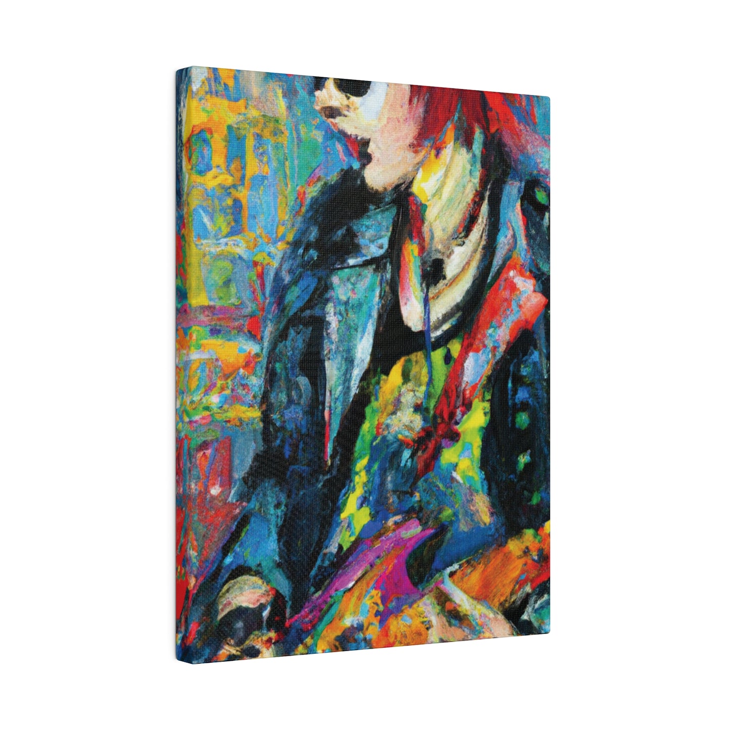 1754P - Rockstar Oil Painting Style Print | Poster | Home Decor | Wall Art | Music Art | Canvas