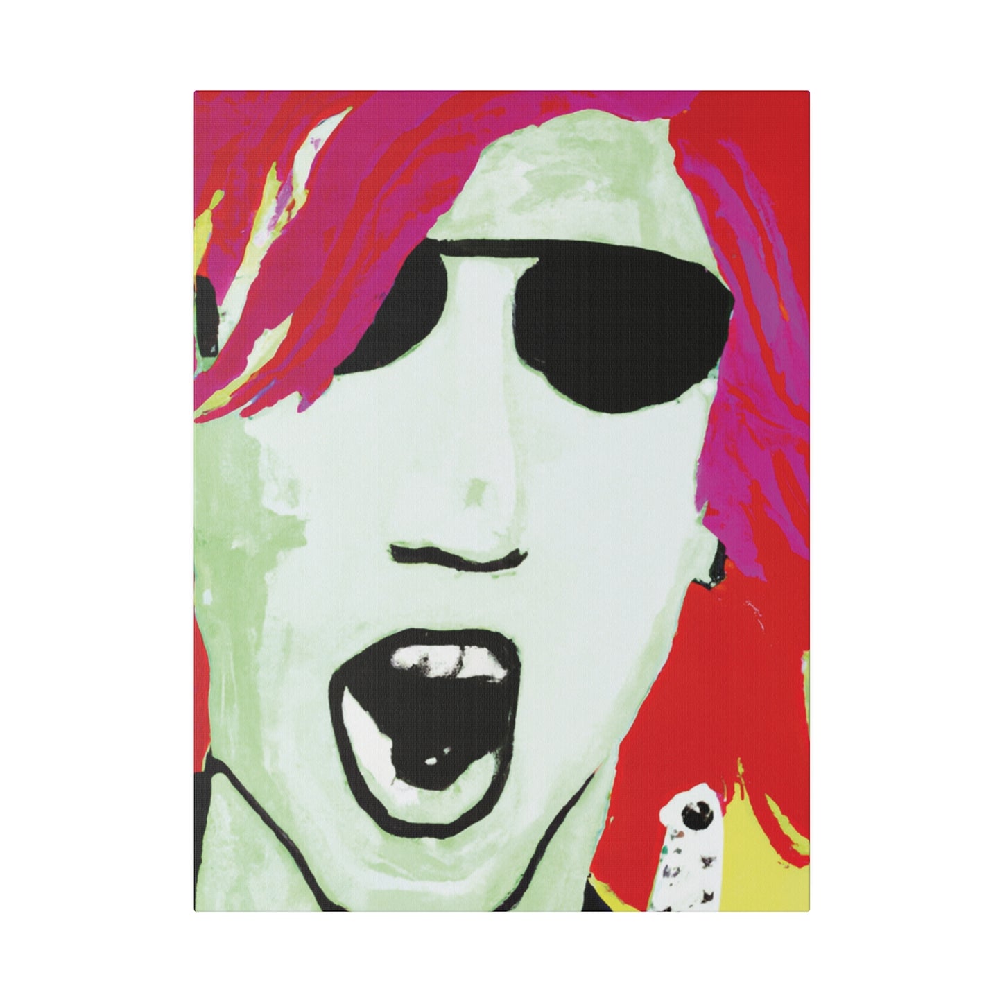 4662J - Rockstar Painting Print | Face | Abstract | Poster | Home Decor | Wall Art | Music Art | Canvas