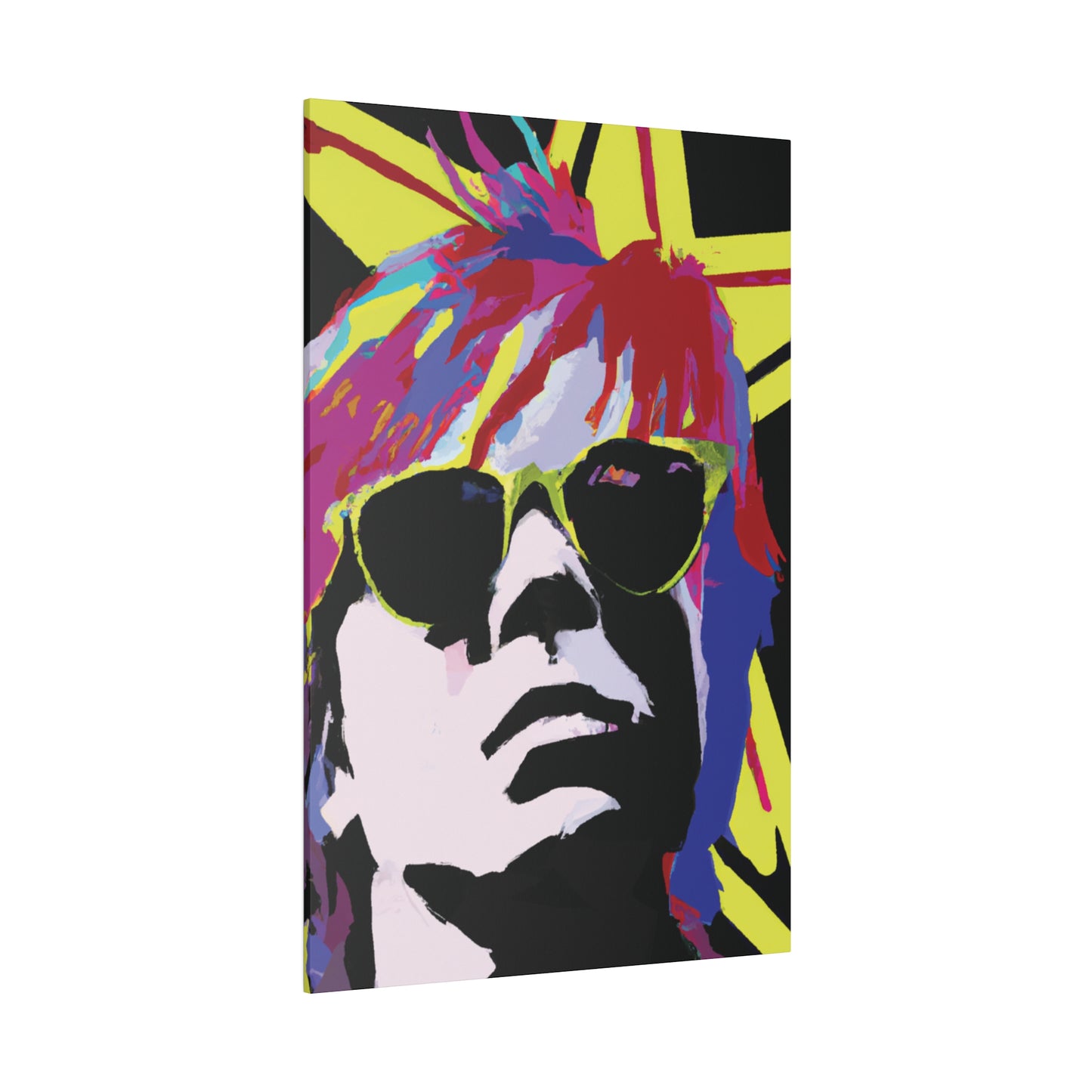 2184J - Rockstar Painting Print | Face | Abstract | Poster | Home Decor | Wall Art | Music Art | Canvas