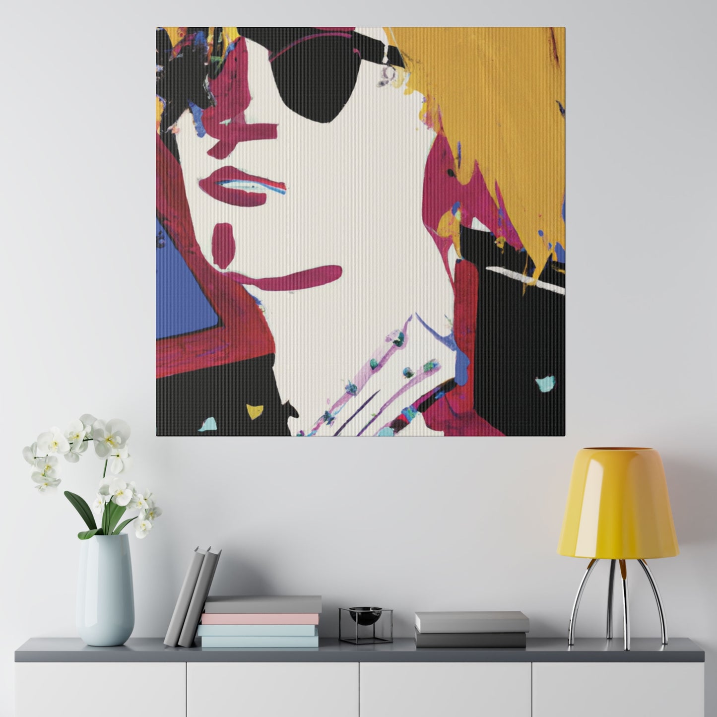 8305A - Rockstar Painting Print | Face | Abstract | Poster | Home Decor | Wall Art | Music Art | Canvas