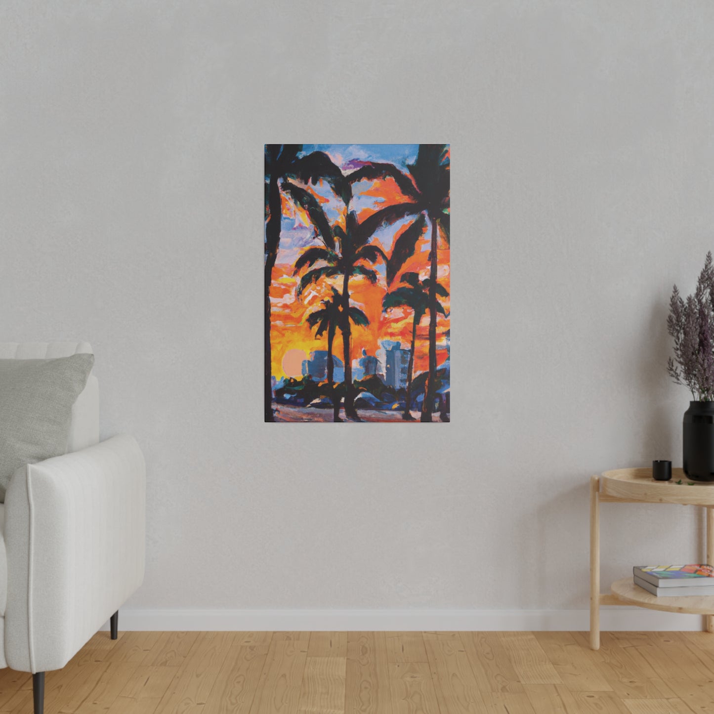 8957Q - Miami Beach Sunset Painting Print | Miami | Beach | Sunset | Poster | Home Decor | Wall Art | Canvas